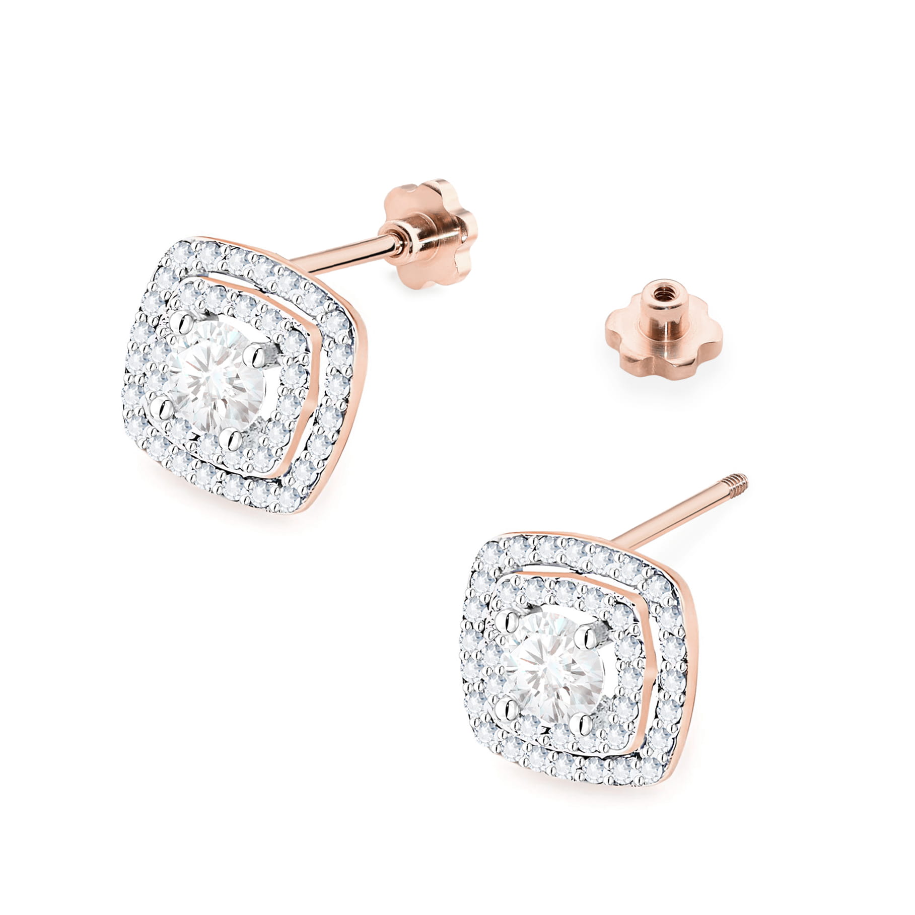 Cercei Aur 14K K0506 cu Diamante de Laborator