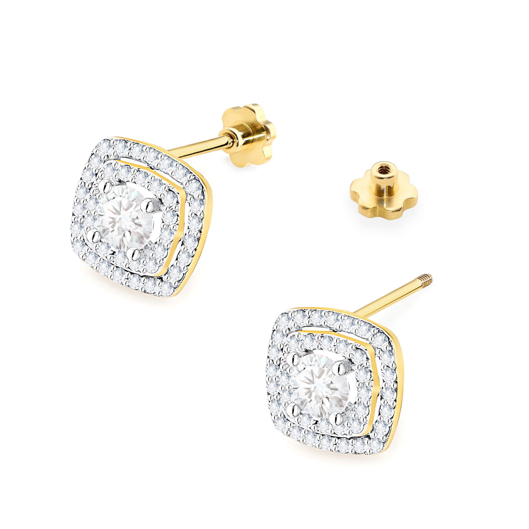Cercei Aur 14K K0506 cu Diamante de Laborator