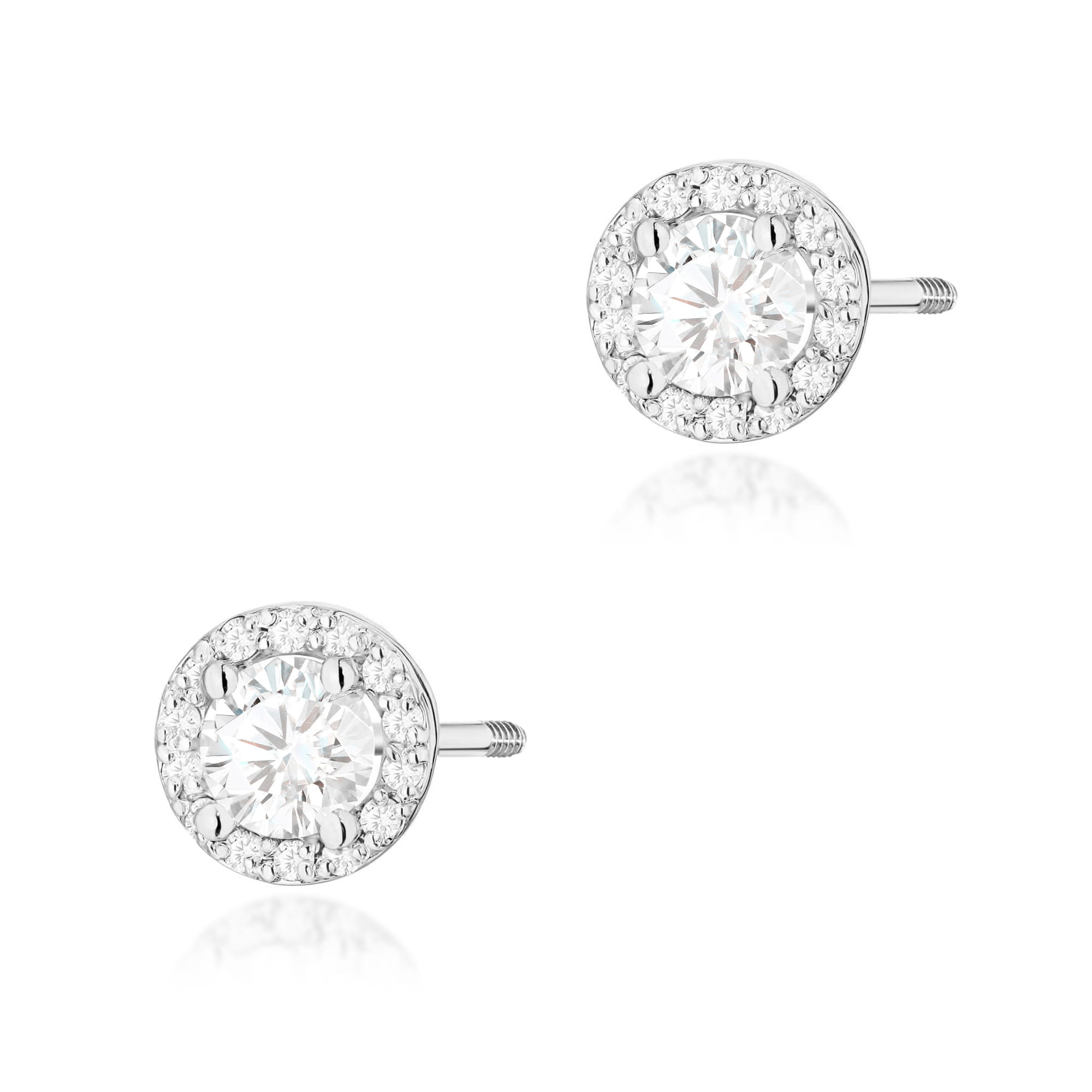 Cercei Aur 14K K0509 cu Diamant 2 x 0,50ct