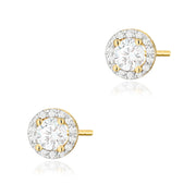 Cercei Diamante Aur 14K K0509 - 2 x 0,50ct