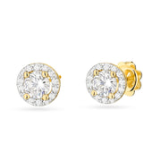 Cercei Aur 14K cu Diamante de Laborator 0.74 ct
