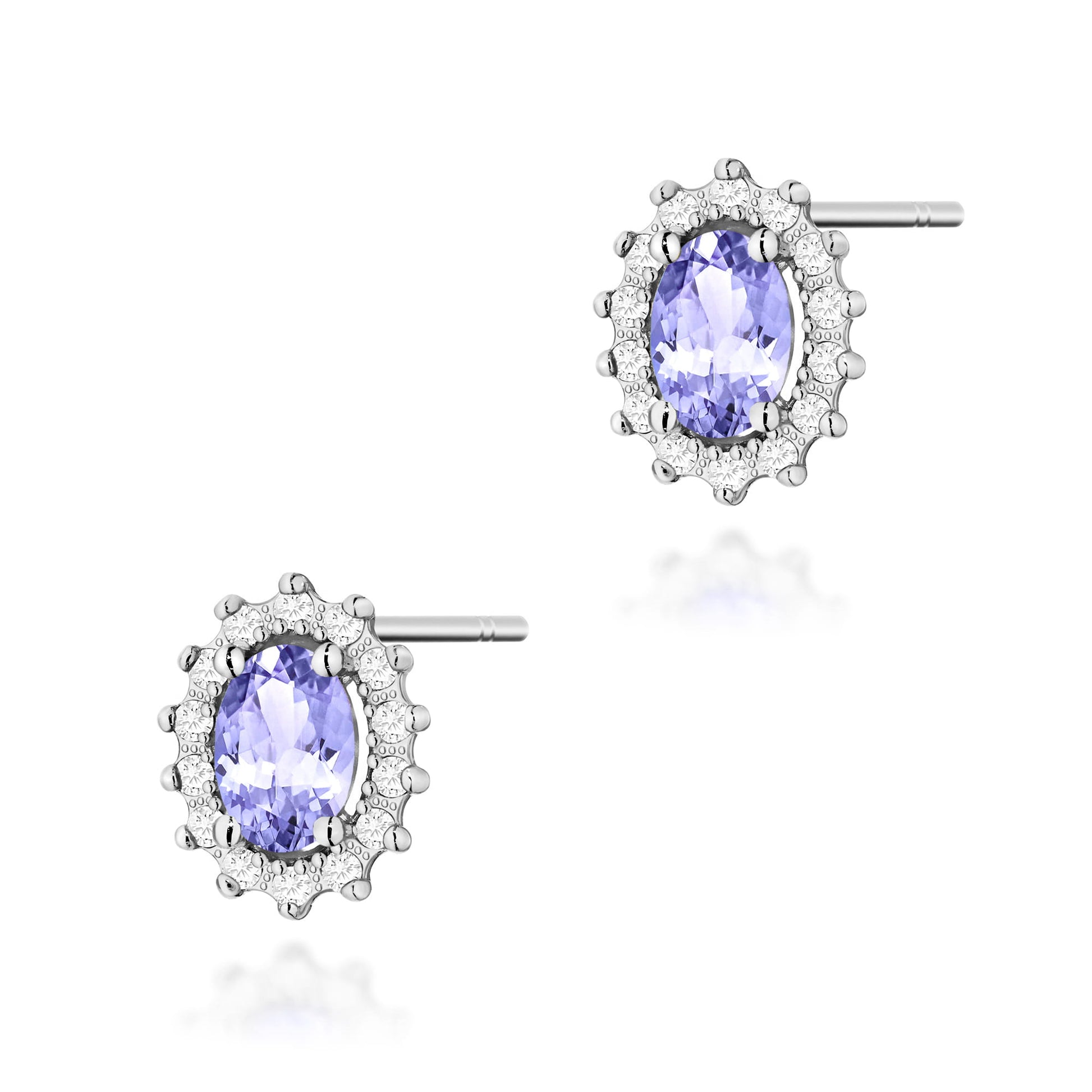 Cercei Aur 14K K0514 Tanzanit 2 x 0.40ct