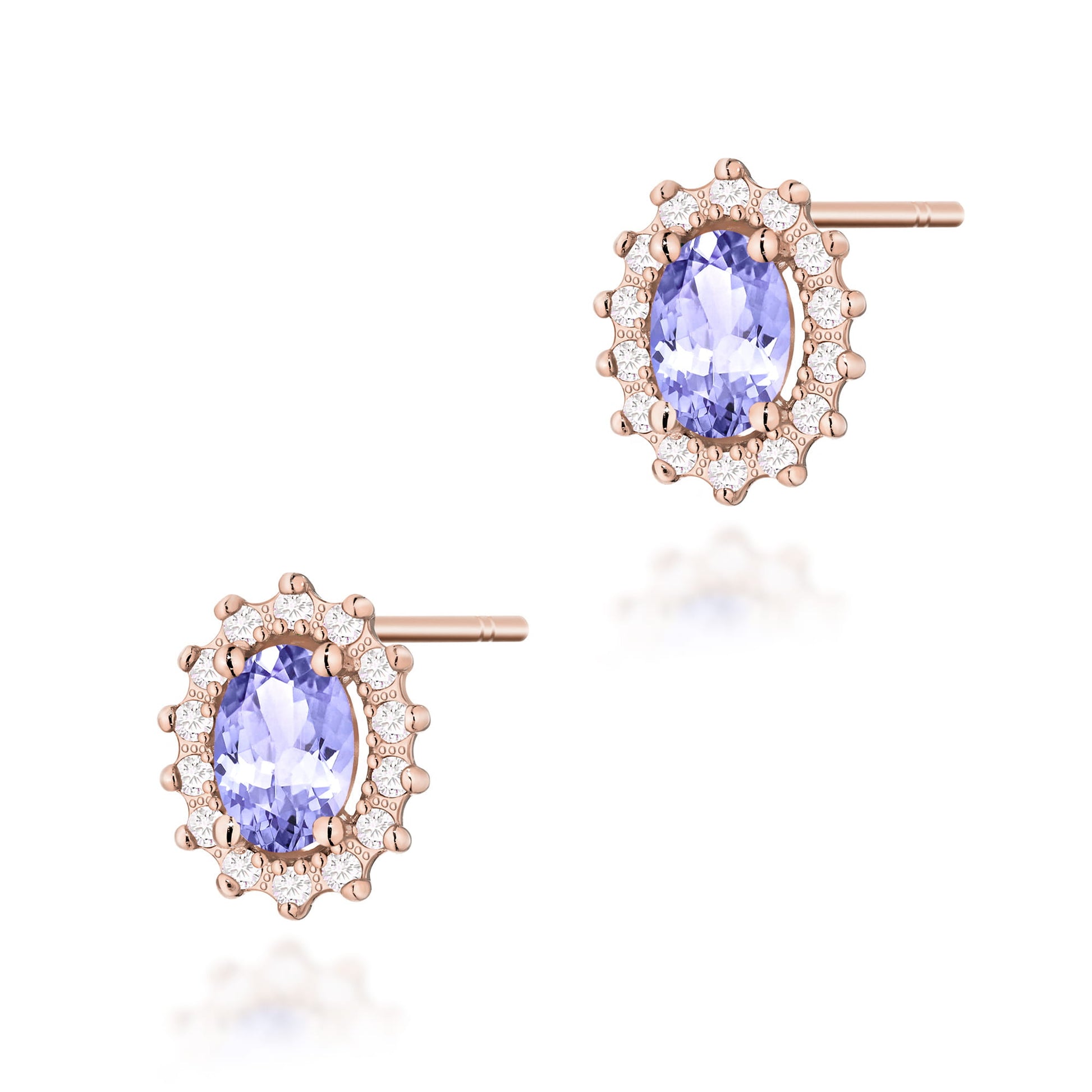 Cercei Aur 14K K0514 Tanzanit 2 x 0.40ct