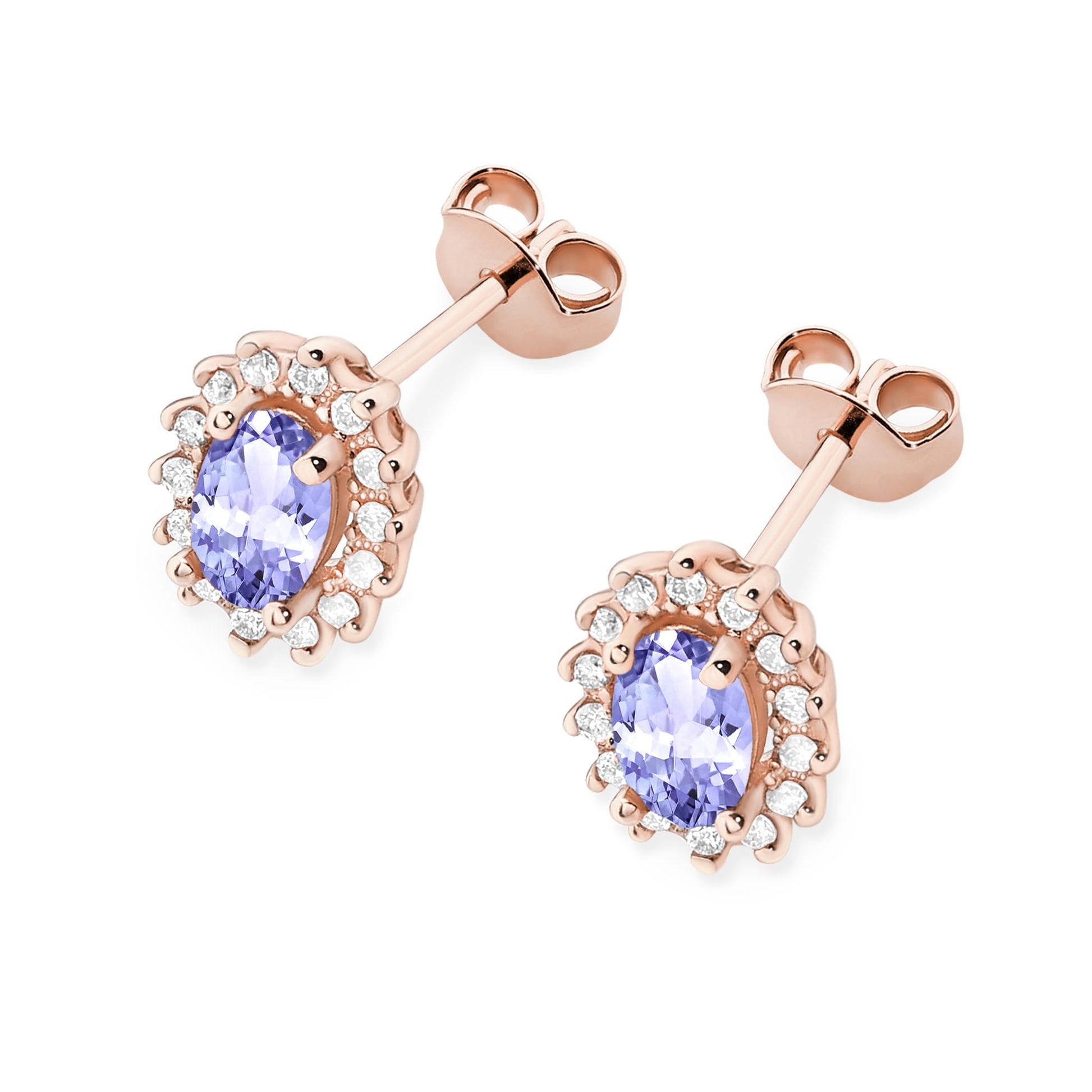 Cercei Aur 14K K0514 Tanzanit 2 x 0.40ct