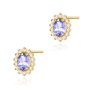 Cercei Aur 14K K0514 Tanzanit 2 x 0.40ct