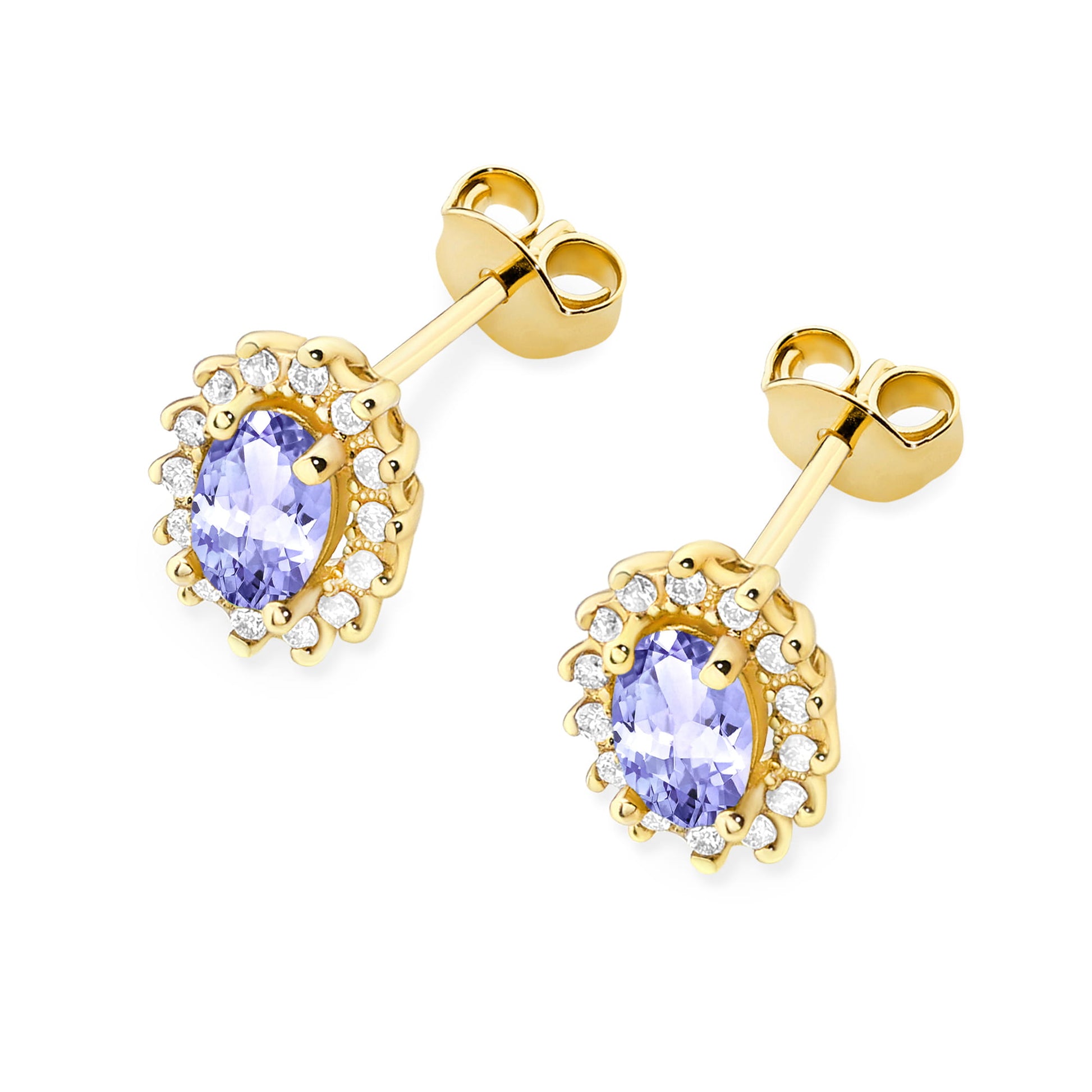 Cercei Aur 14K K0514 Tanzanit 2 x 0.40ct