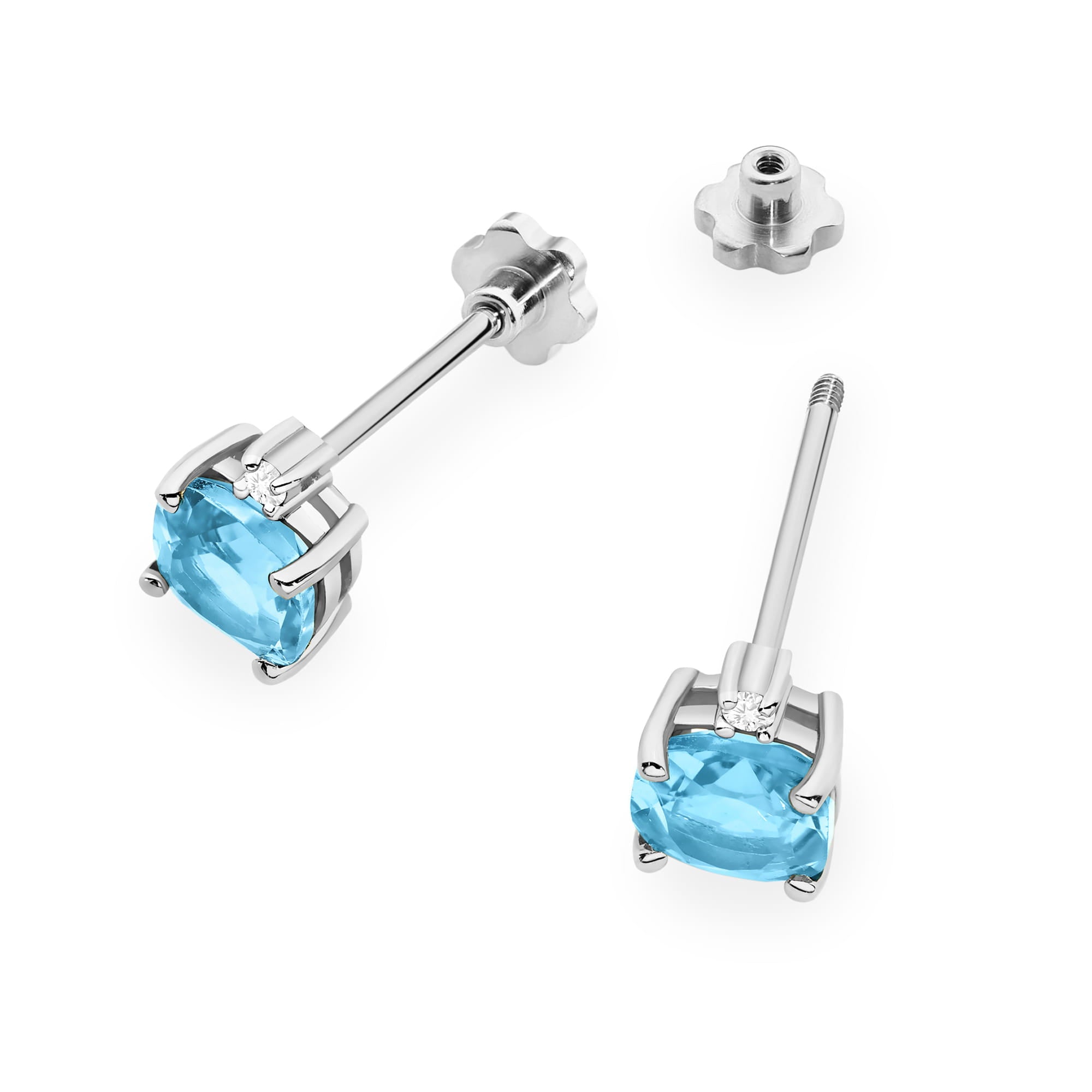 Cercei Aur 14K K0573 Topaz 2 x 1.10ct