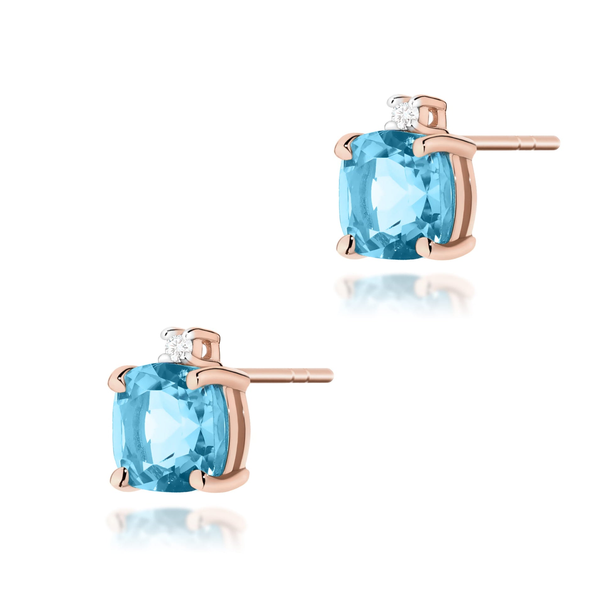Cercei Aur 14K K0573 Topaz 2 x 1.10ct