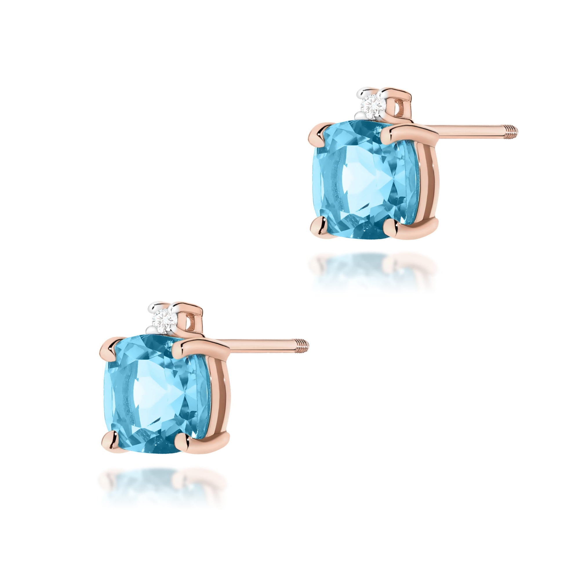 Cercei Aur 14K K0573 Topaz 2 x 1.10ct