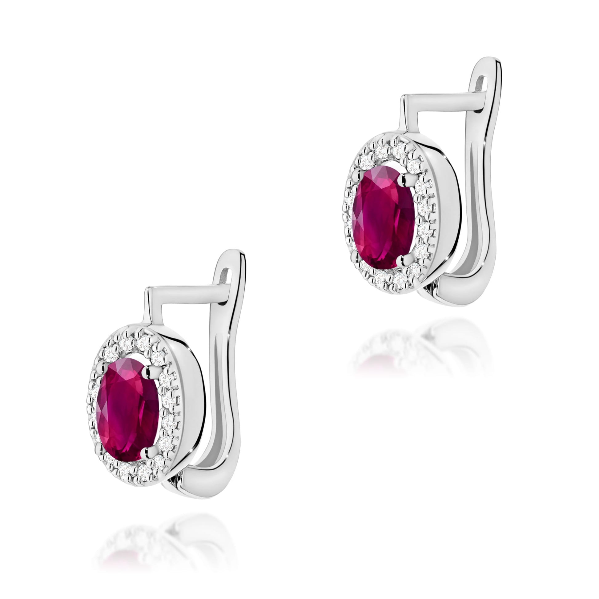Cercei Aur 14K K0574 Rodolit 2 x 0.50ct