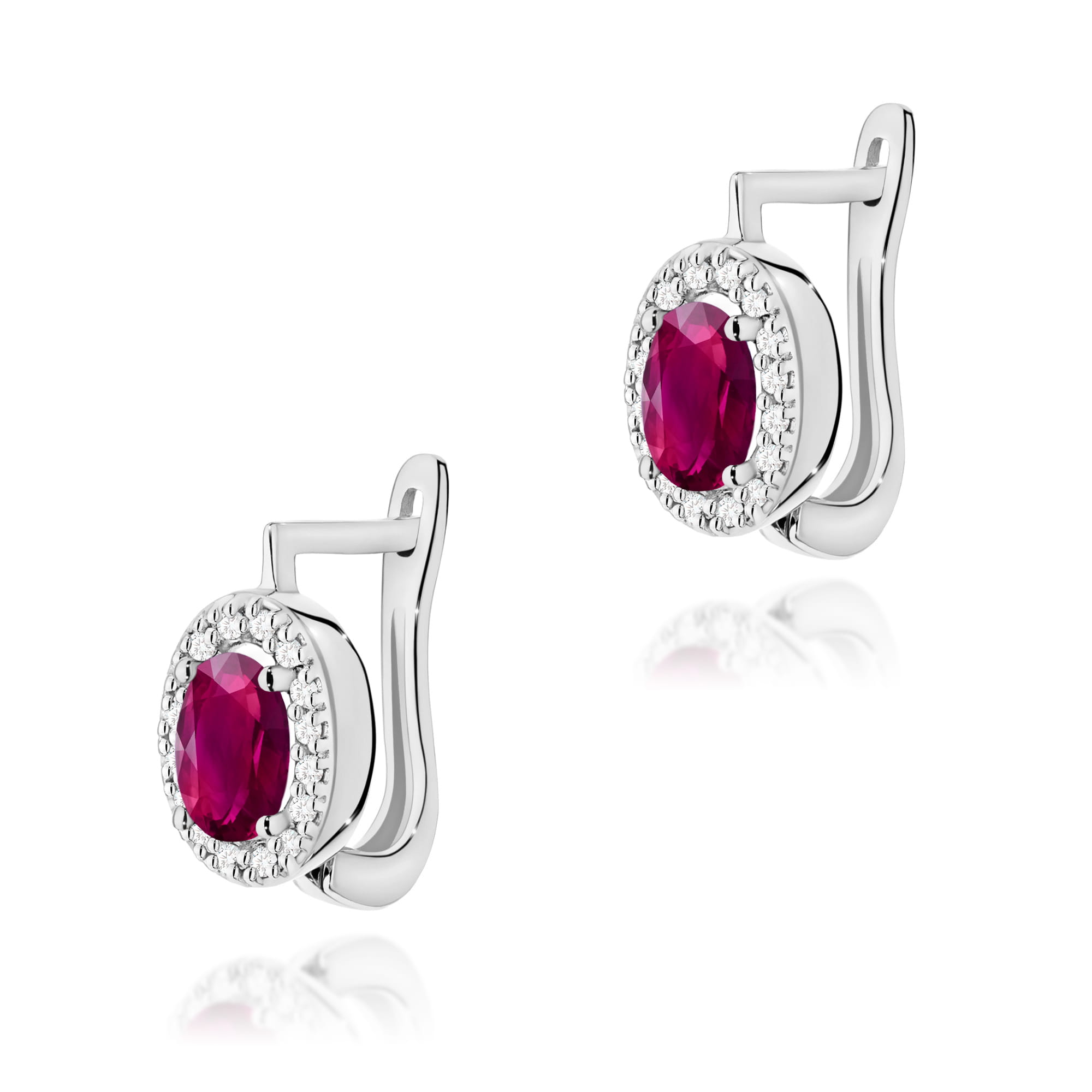 Cercei Aur 14K K0574 Rodolit 2 x 0.50ct