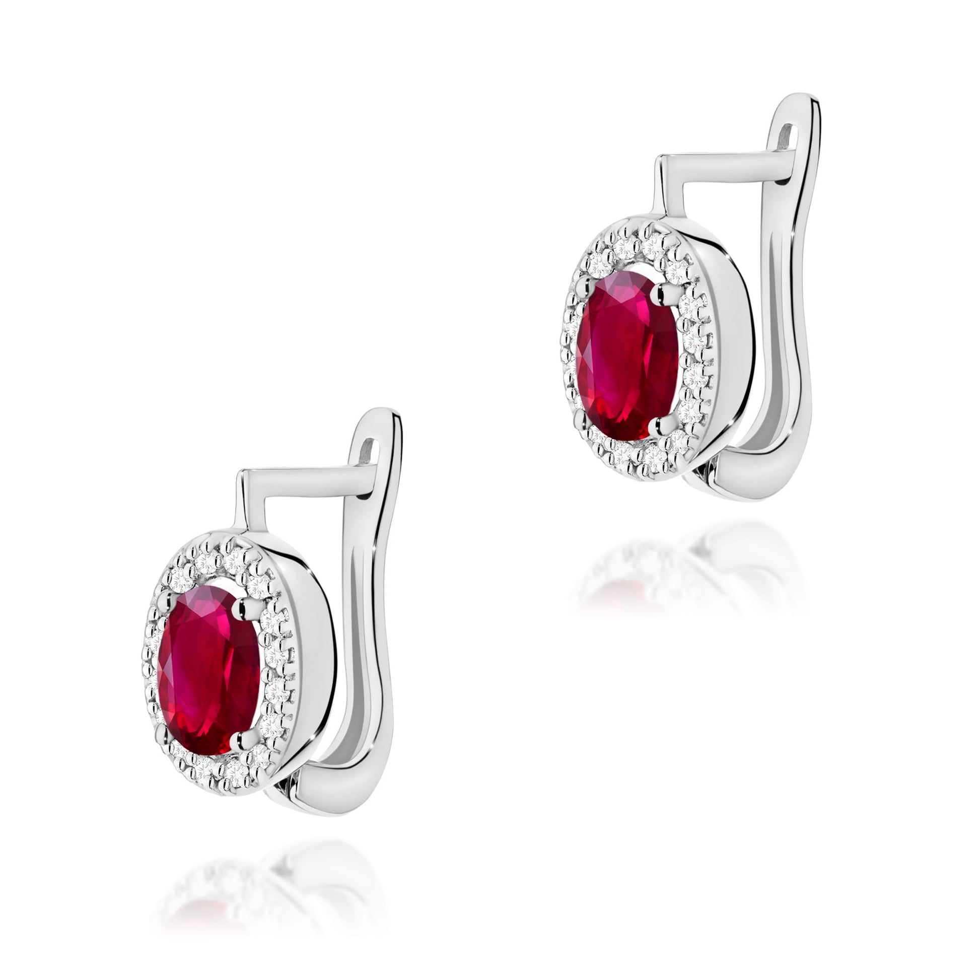 Cercei Aur 14K K0574 Rubin 2 x 0.60ct