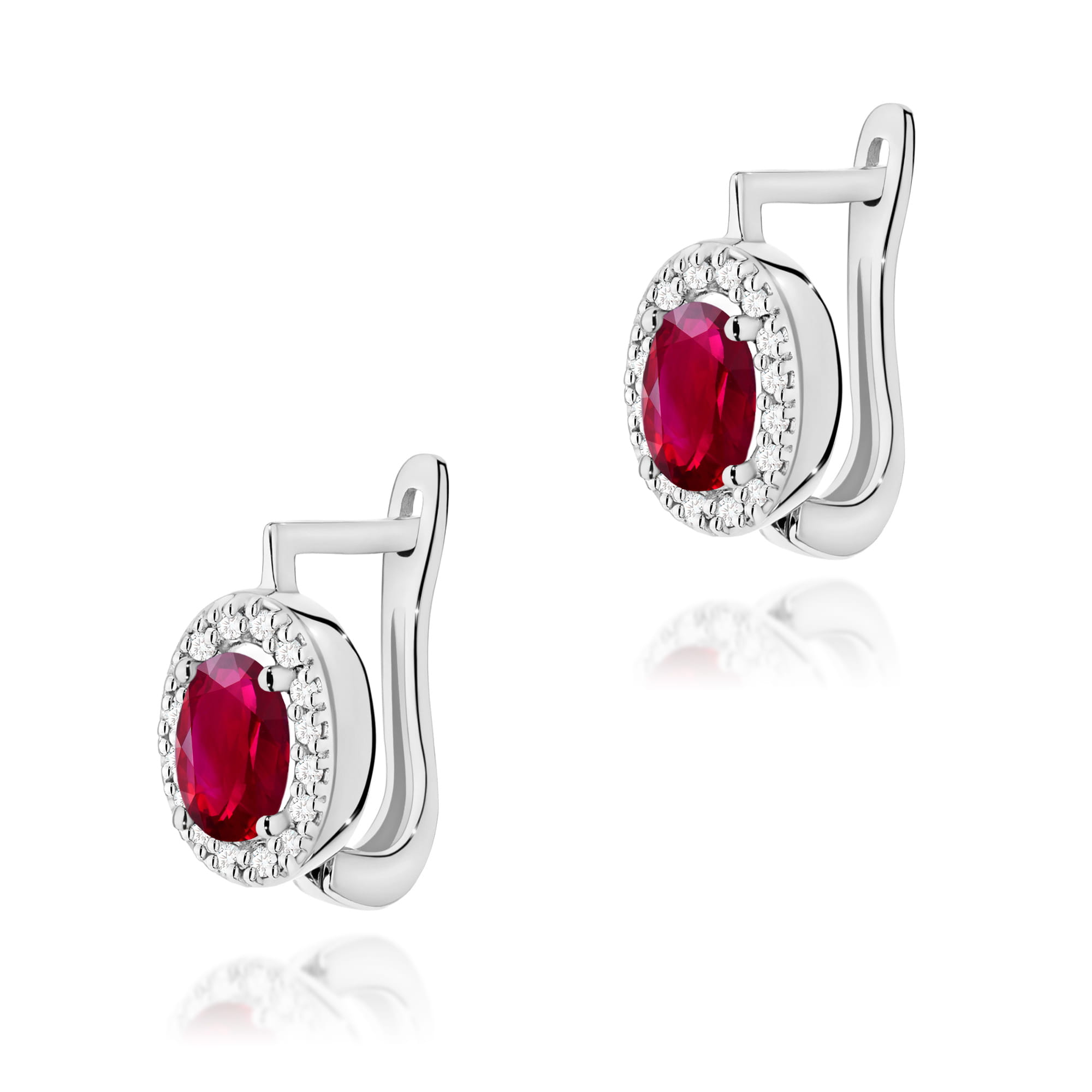 Cercei Aur 14K K0574 Rubin 2 x 0.60ct