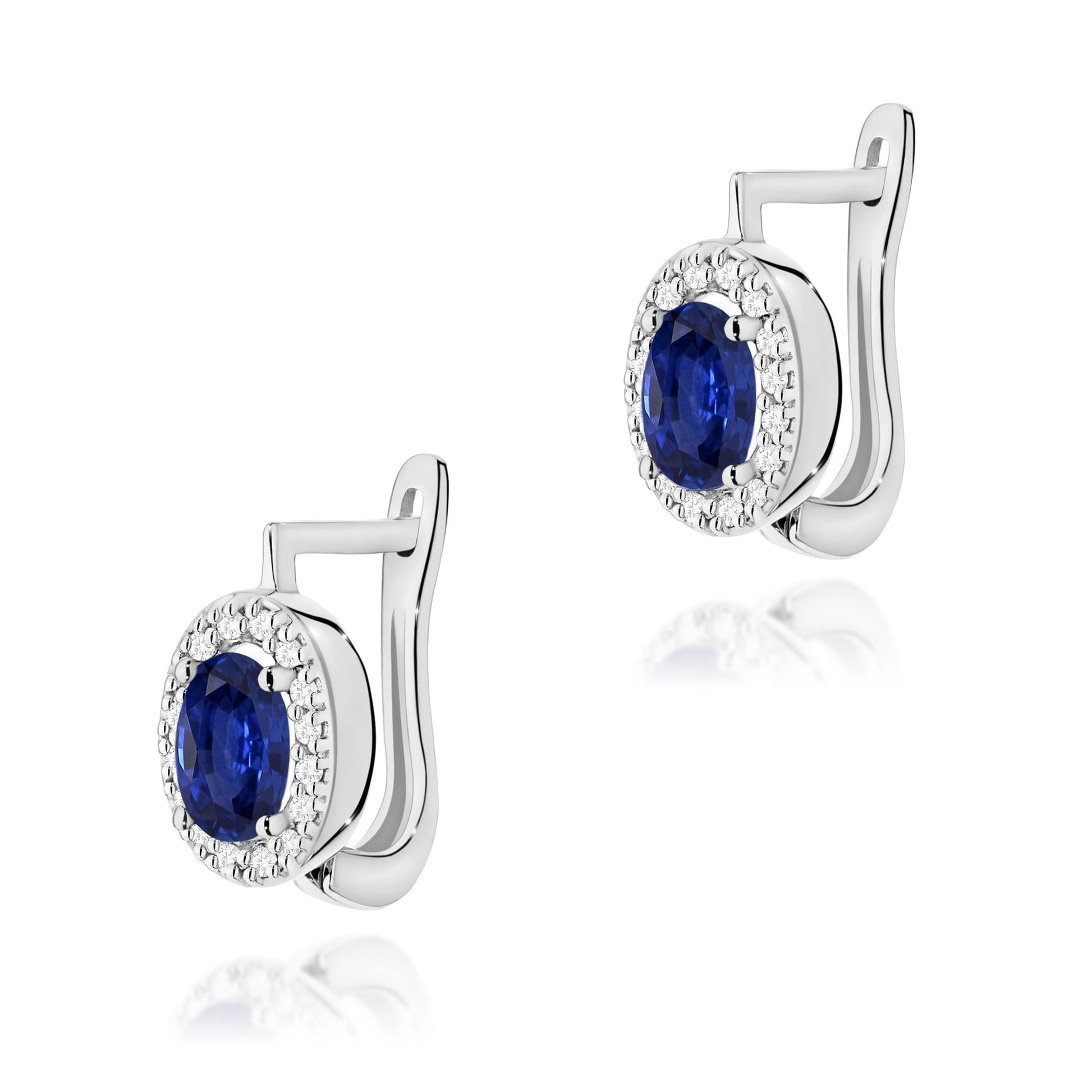 Cercei Aur 14K K0574 Safir 2 x 0.70ct