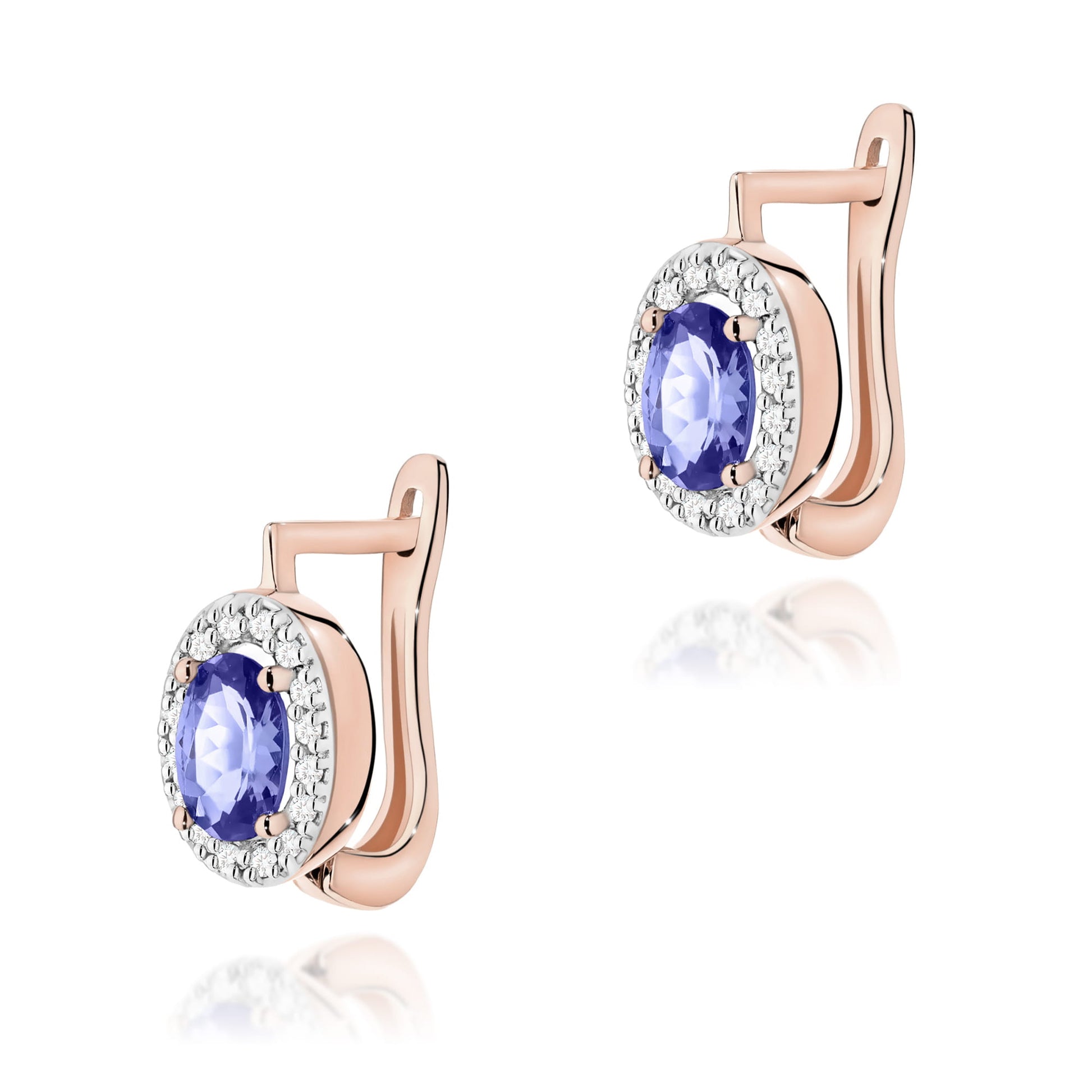 Cercei Aur 14K K0574 Tanzanit 2 x 0.40ct