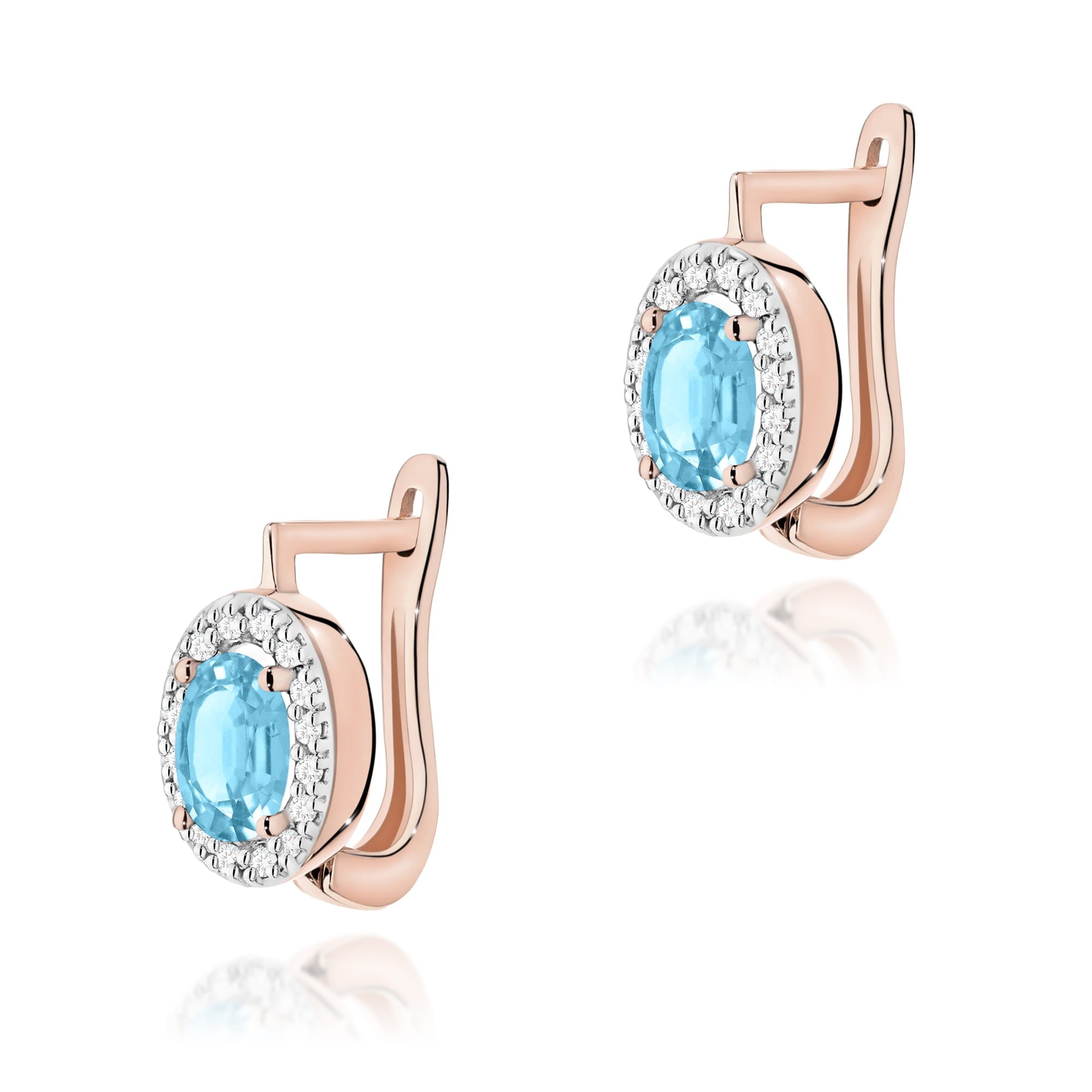 Cercei Aur 14K K0574 Topaz 1.00ct