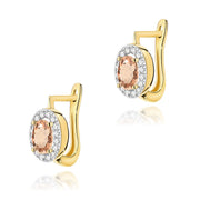 Cercei Aur 14K K0574 Morganit 2 x 0.40ct