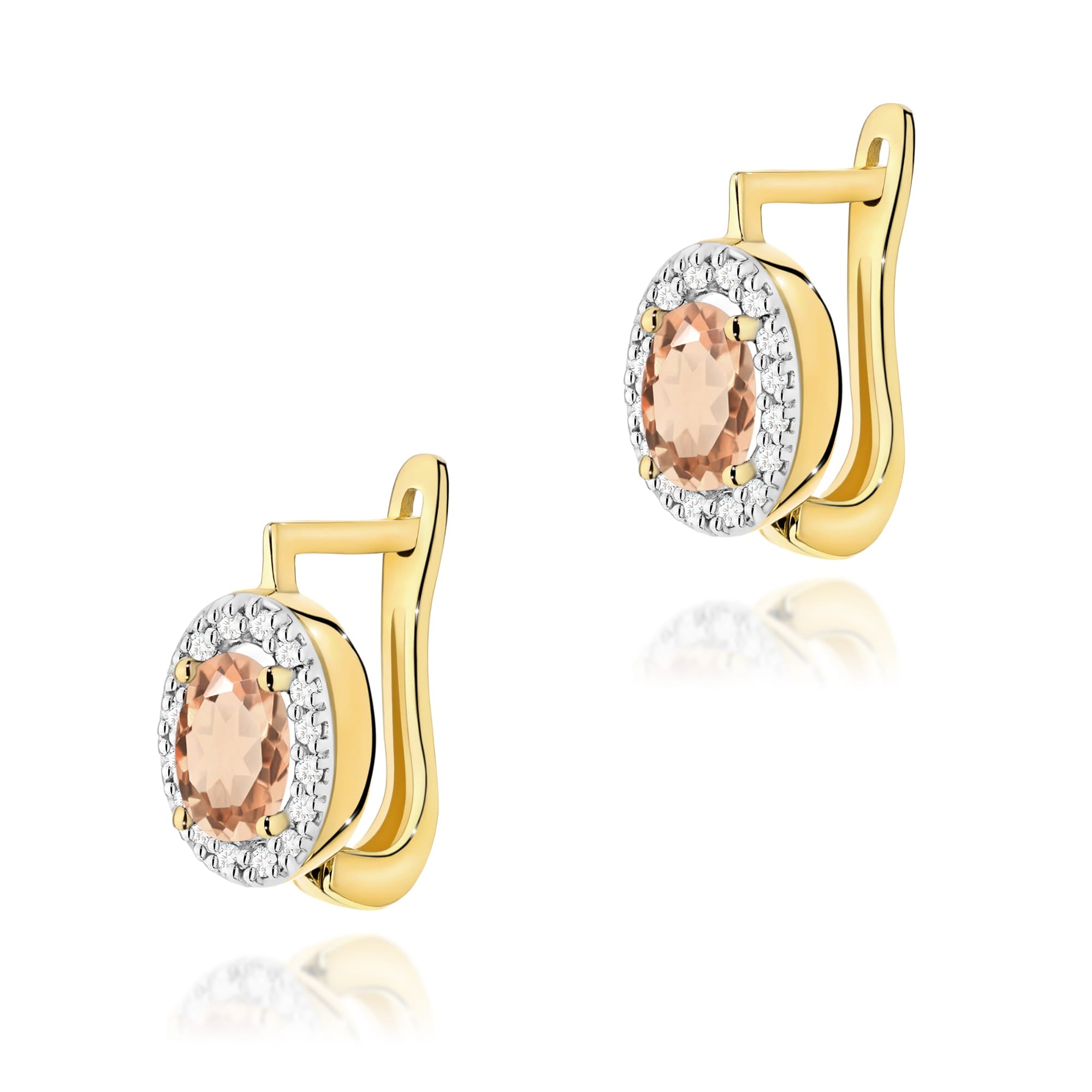 Cercei Aur 14K K0574 Morganit 2 x 0.40ct