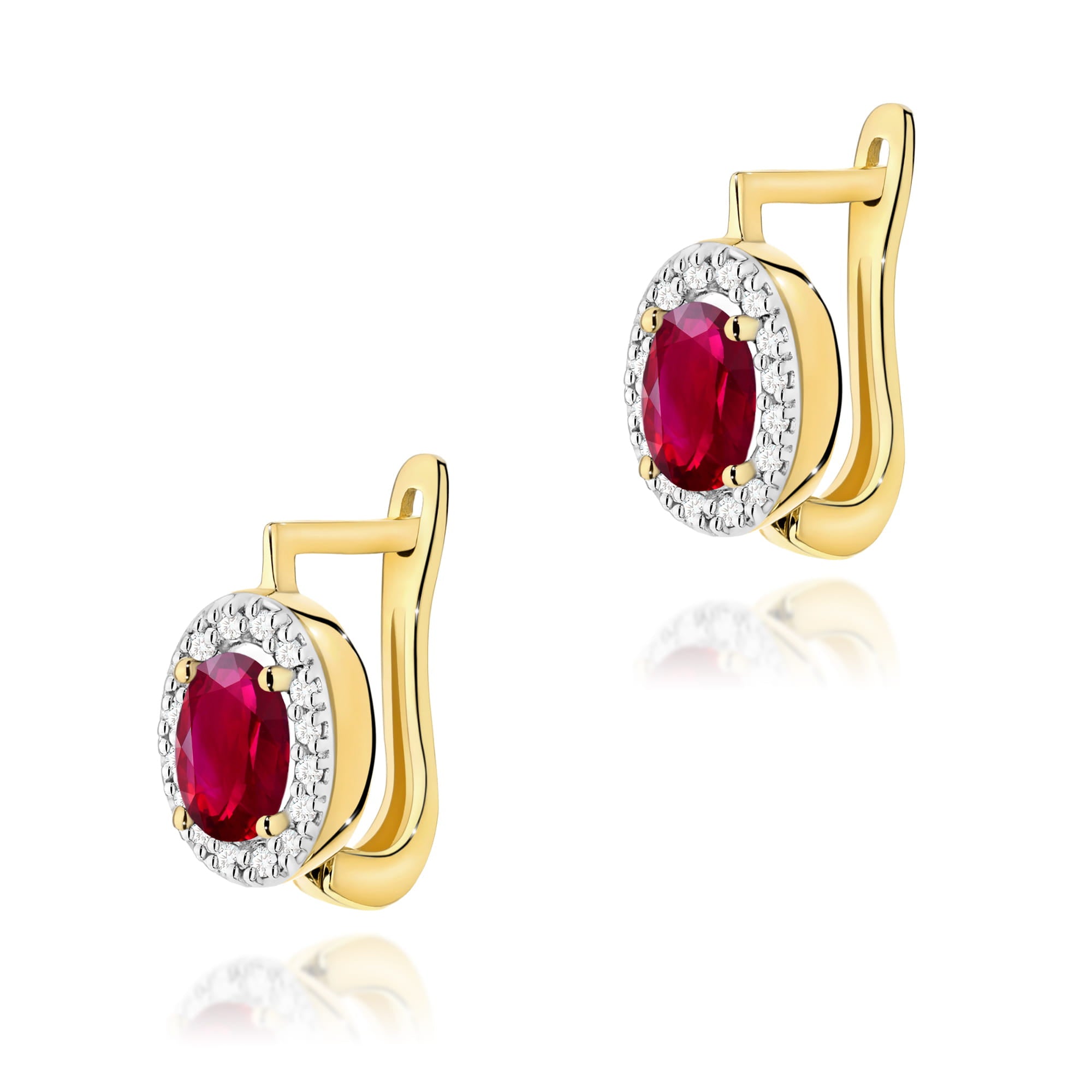Cercei Aur 14K K0574 Rubin 2 x 0.60ct