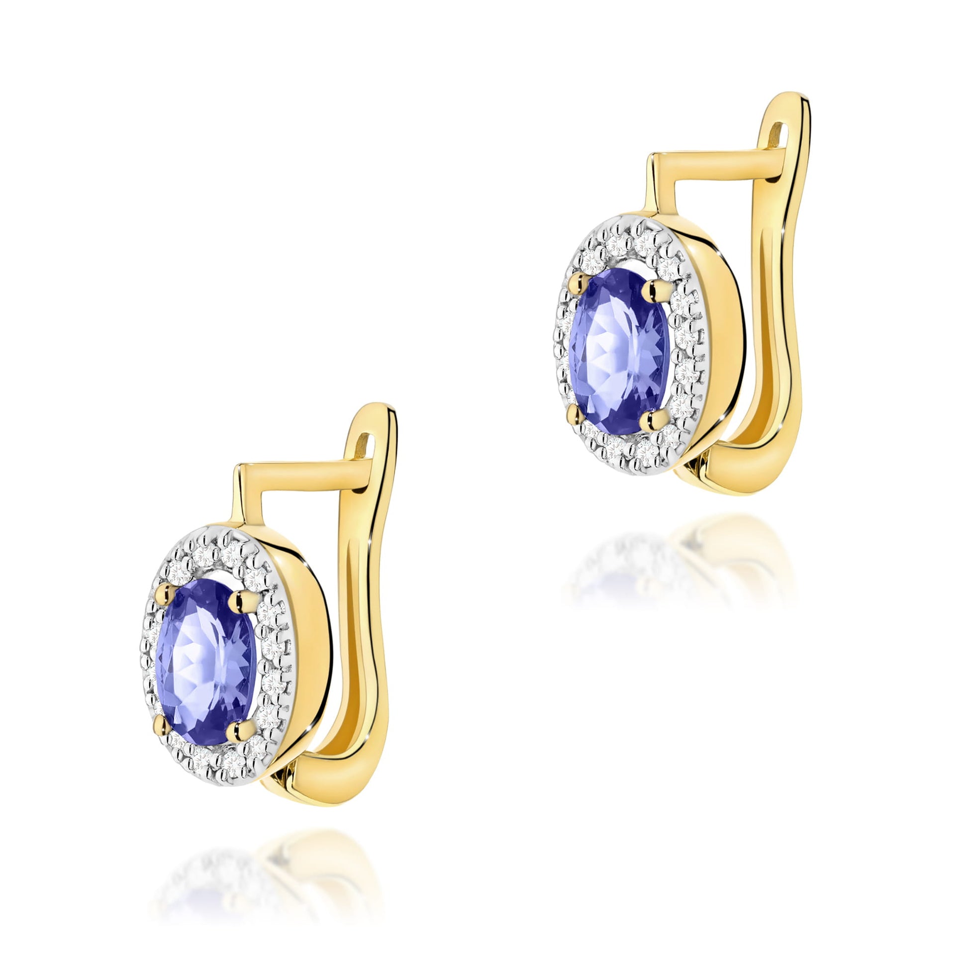 Cercei Aur 14K K0574 Tanzanit 2 x 0.40ct