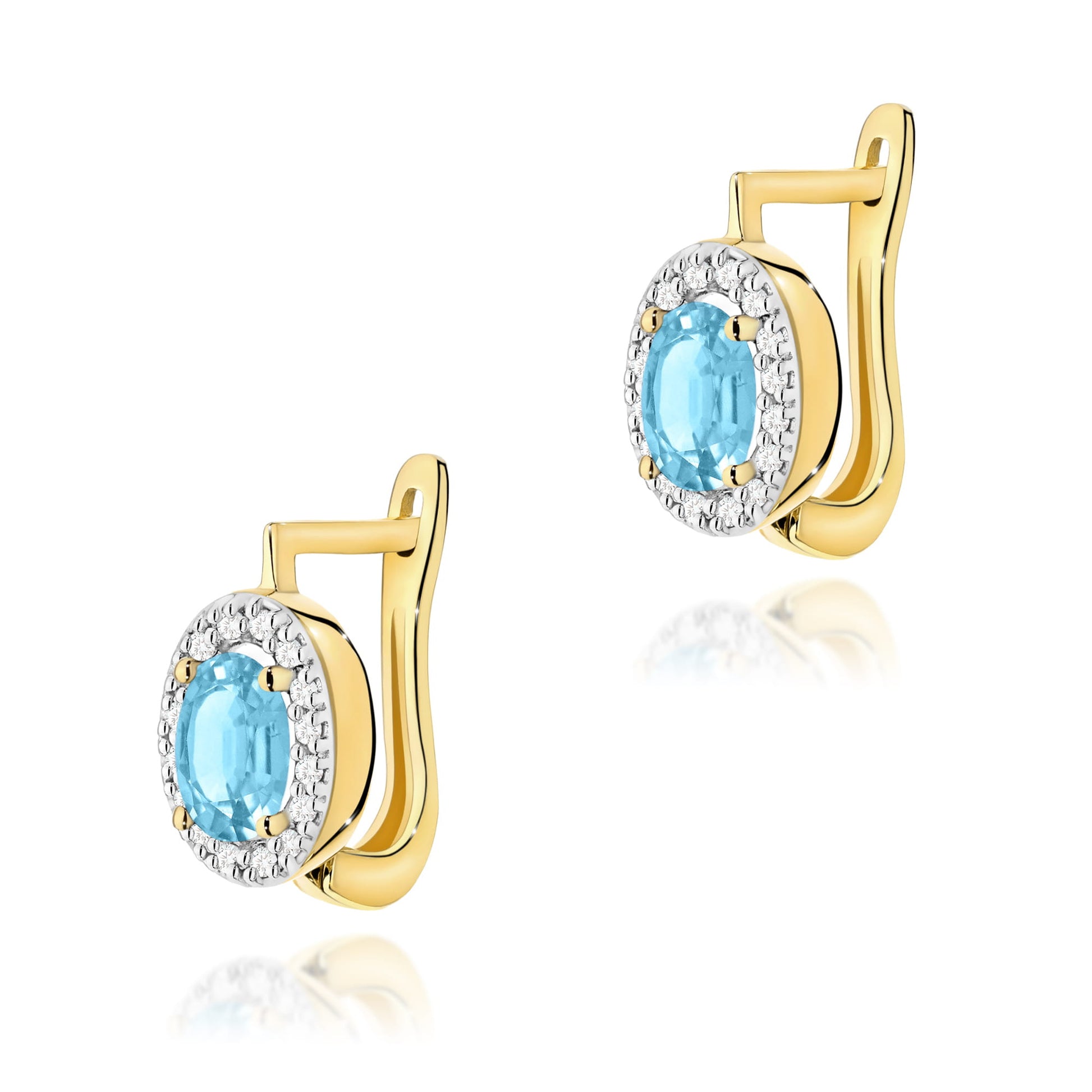 Cercei Aur 14K K0574 Topaz 1.00ct