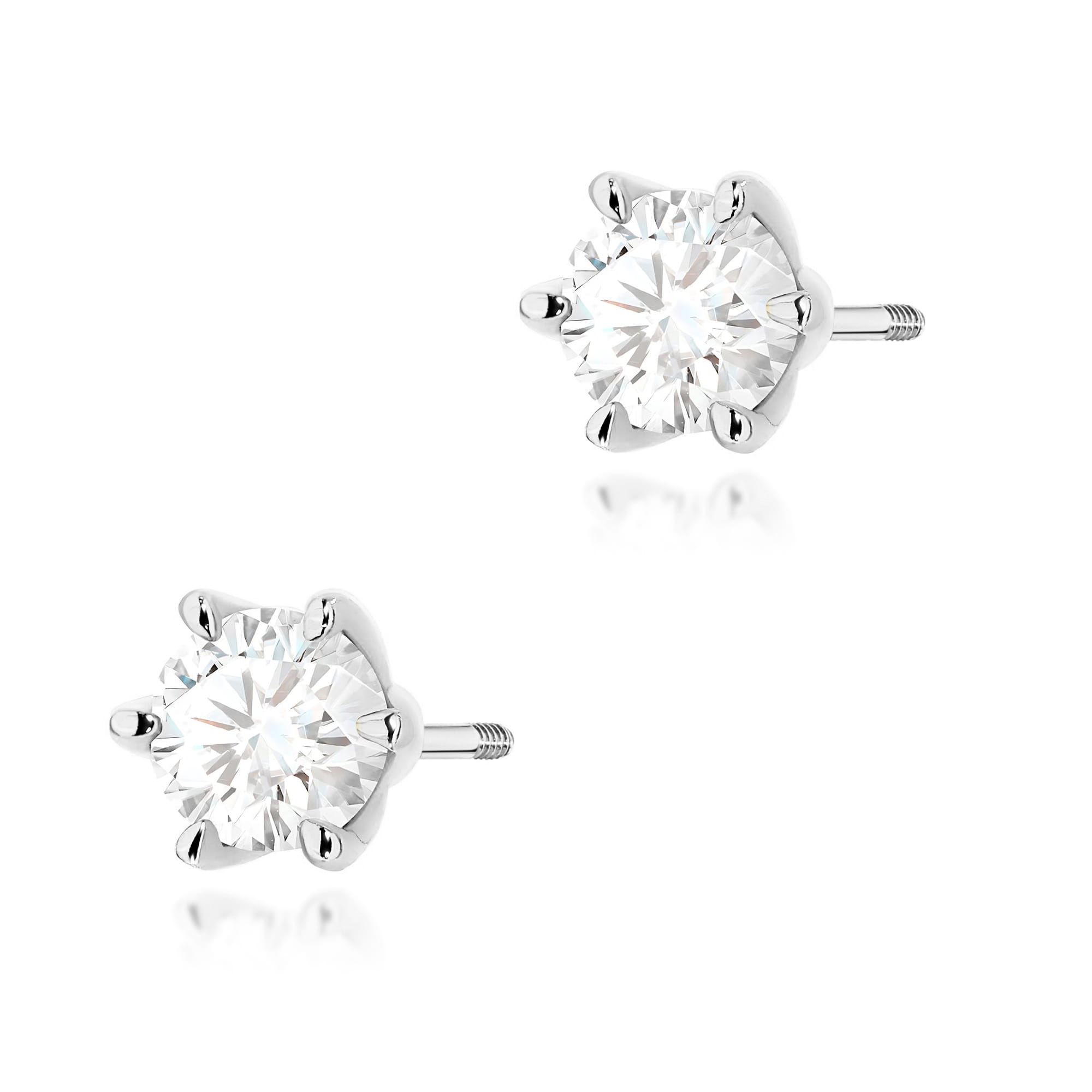 Cercei Aur 14K K0575 Diamant 2 x 0,70ct