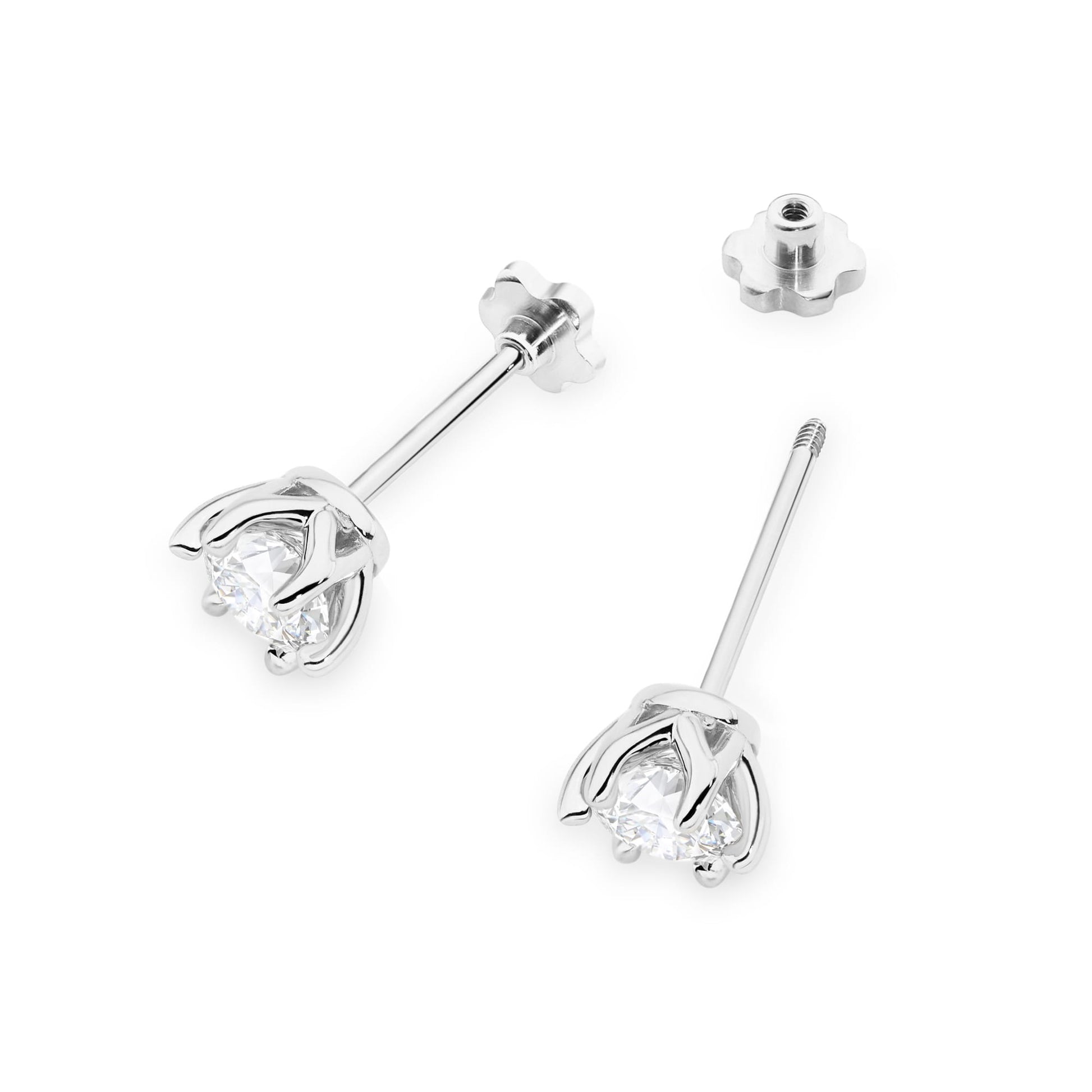 Cercei Aur 14K K0575 Diamant 2 x 0,70ct