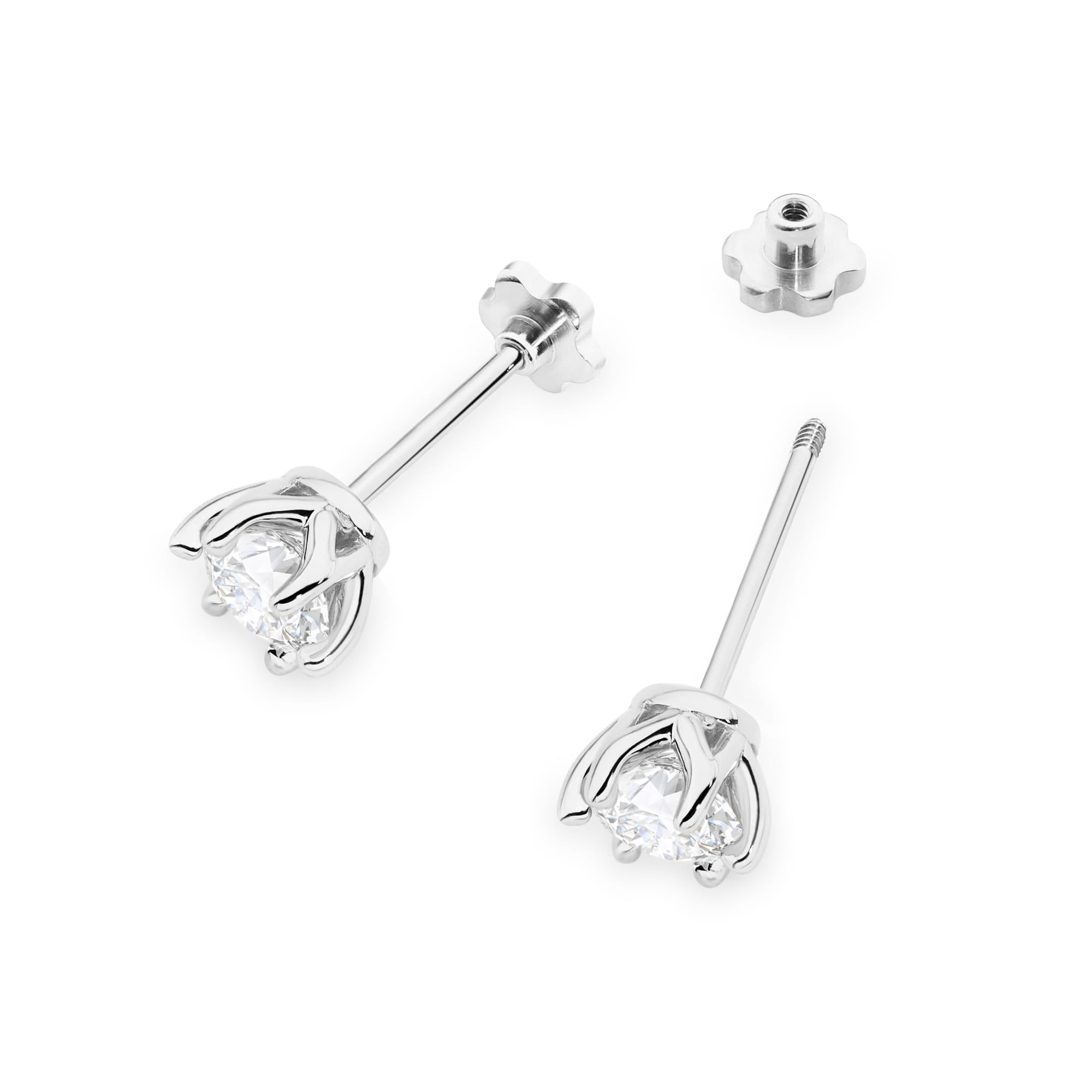 Cercei Aur 14K K0575 Diamant 2 x 0,70ct