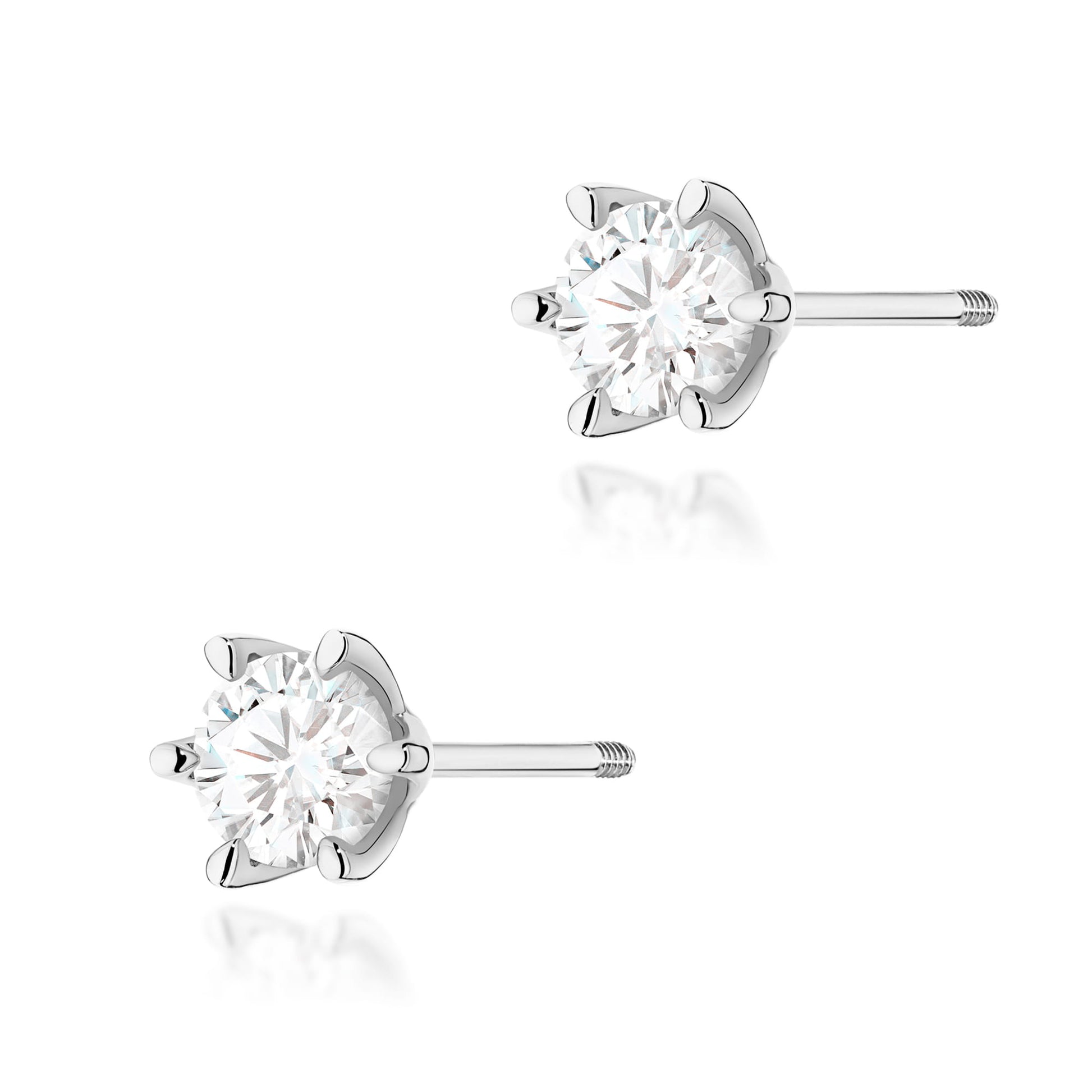 Cercei Aur 14K K0575 Diamante 2 x 1.00ct