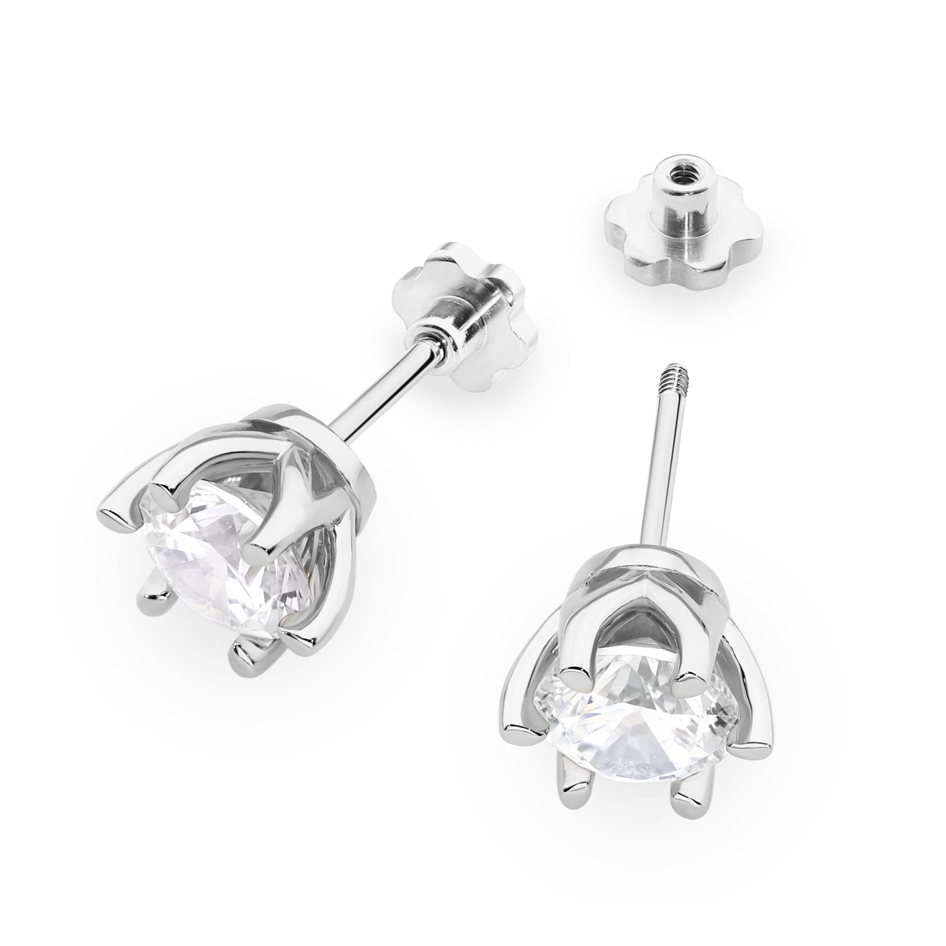 Cercei Aur 14K K0575 Diamante Cultivate 2 x 1.00ct