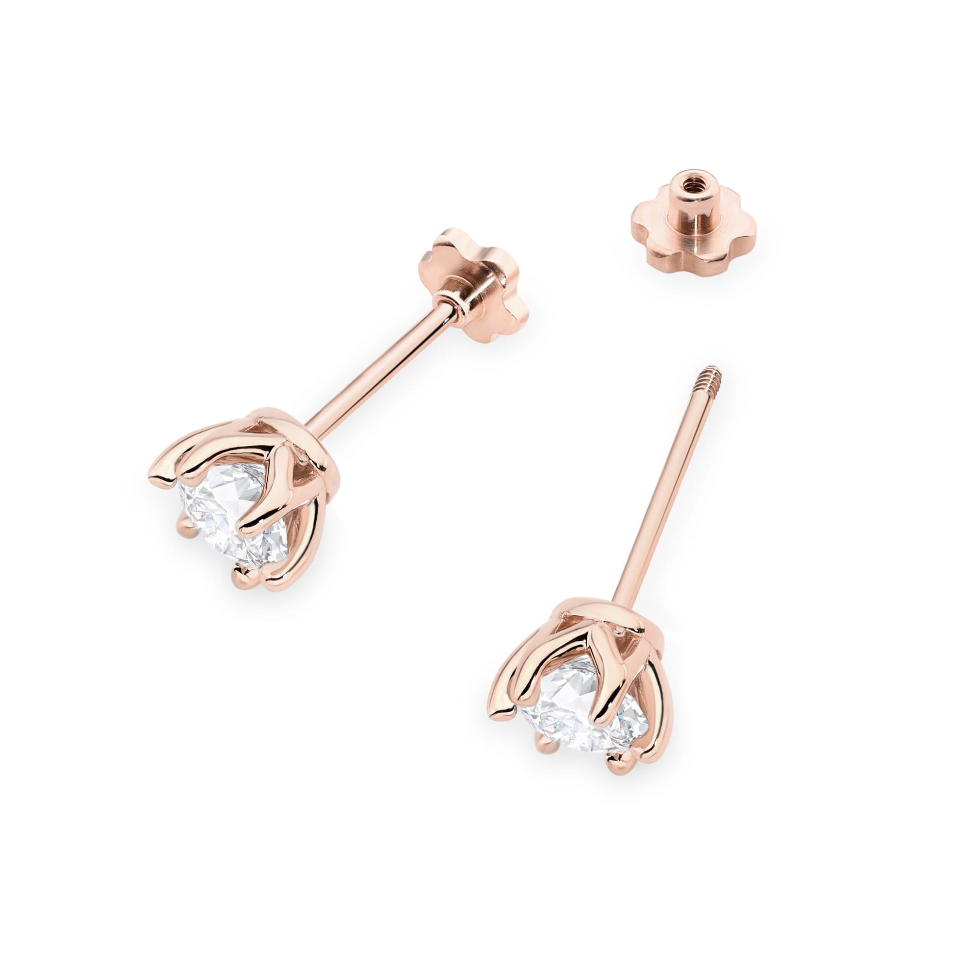 Cercei Aur 14K K0575 Diamant 2 x 0.70ct