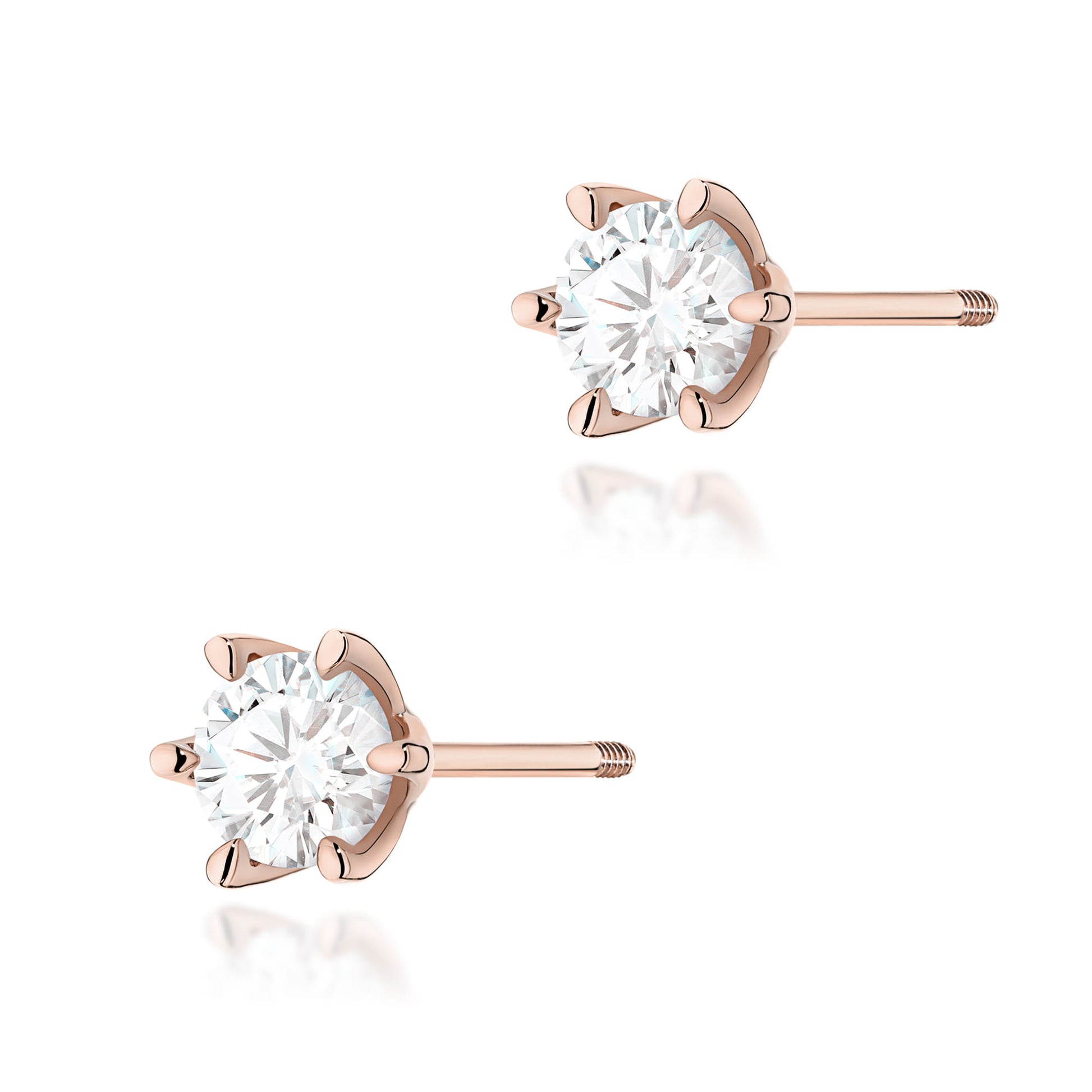 Cercei Aur 14K K0575 Diamante Cultivate 2 x 1.00ct