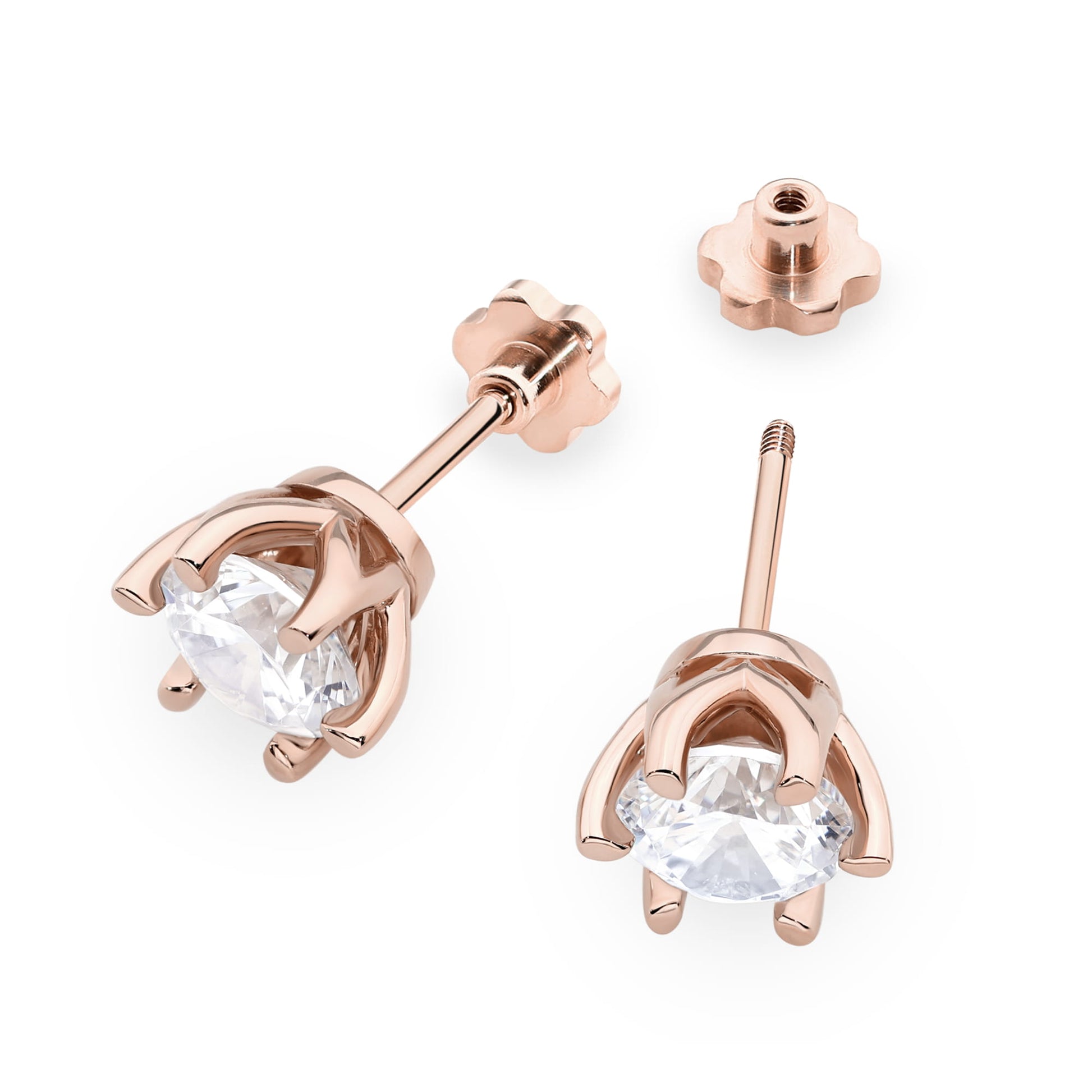 Cercei Aur 14K K0575 Diamante Cultivate 2 x 1.00ct