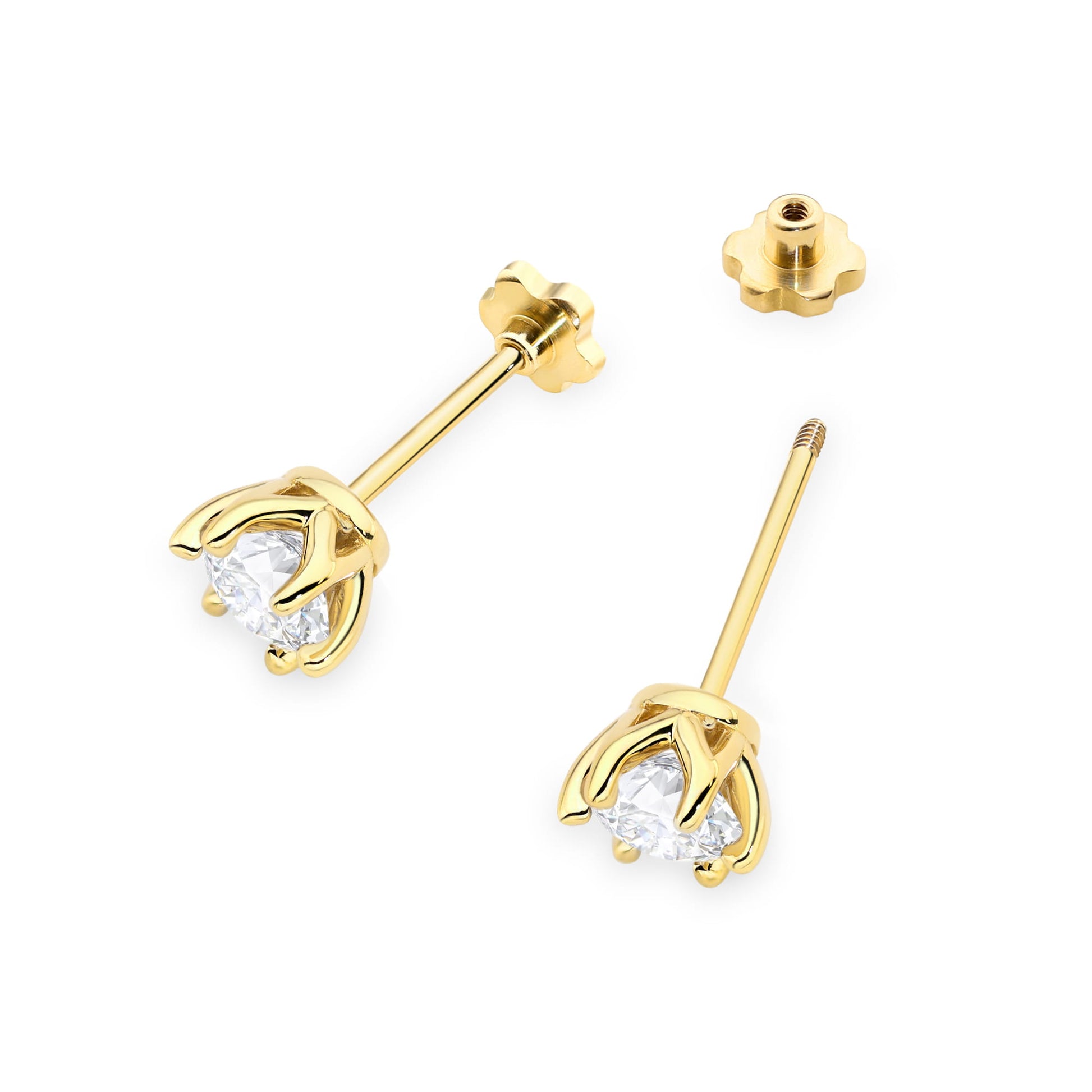 Cercei Aur 14K K0575 Diamant 2 x 0,70ct