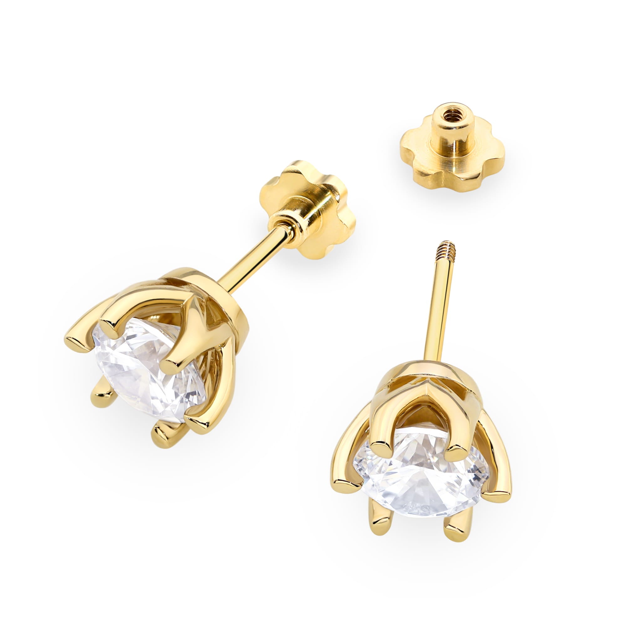 Cercei Aur 14K K0575 Diamante 2 x 1.00ct