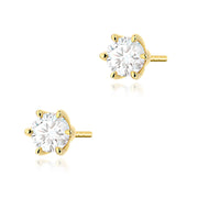 Cercei Aur 14K K0575 cu Diamante Cultivate 2 x 0.50ct