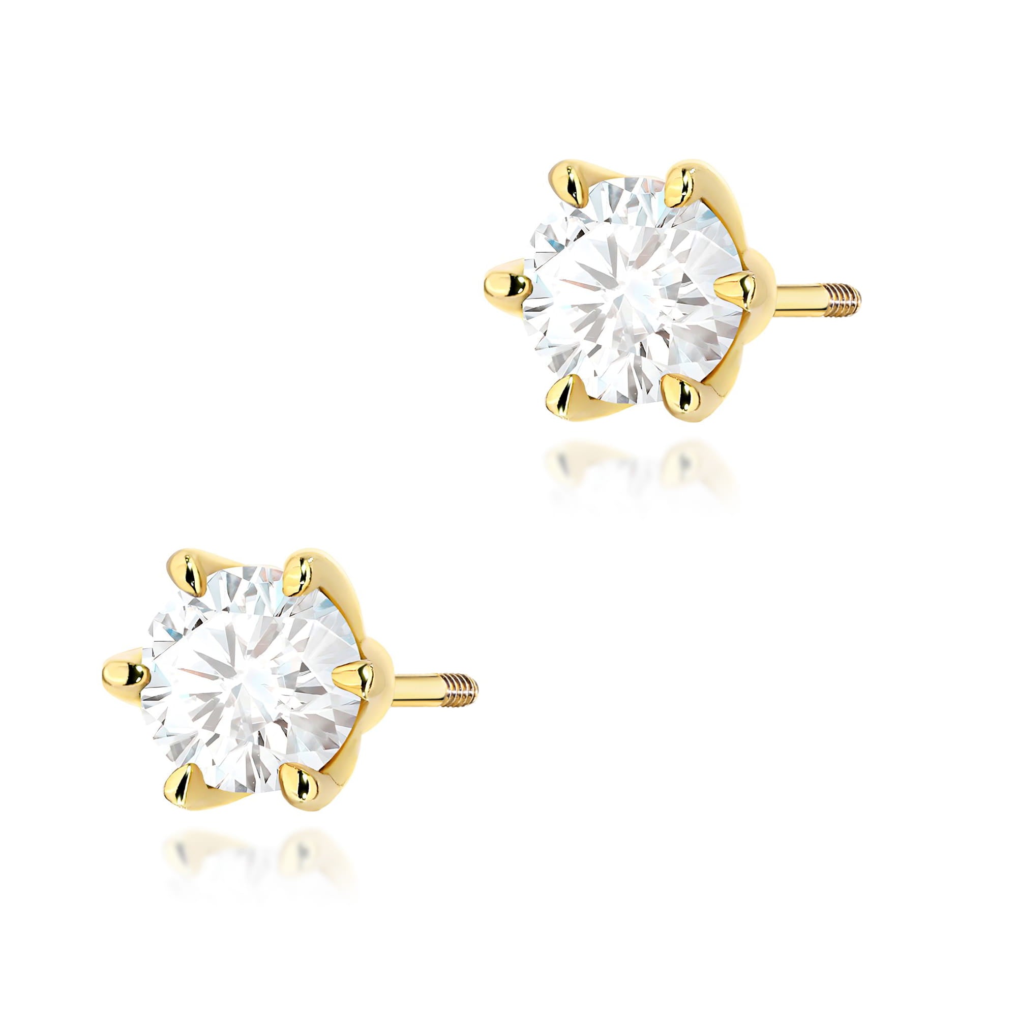 Cercei Aur 14K K0575 Diamant 2 x 0.70ct