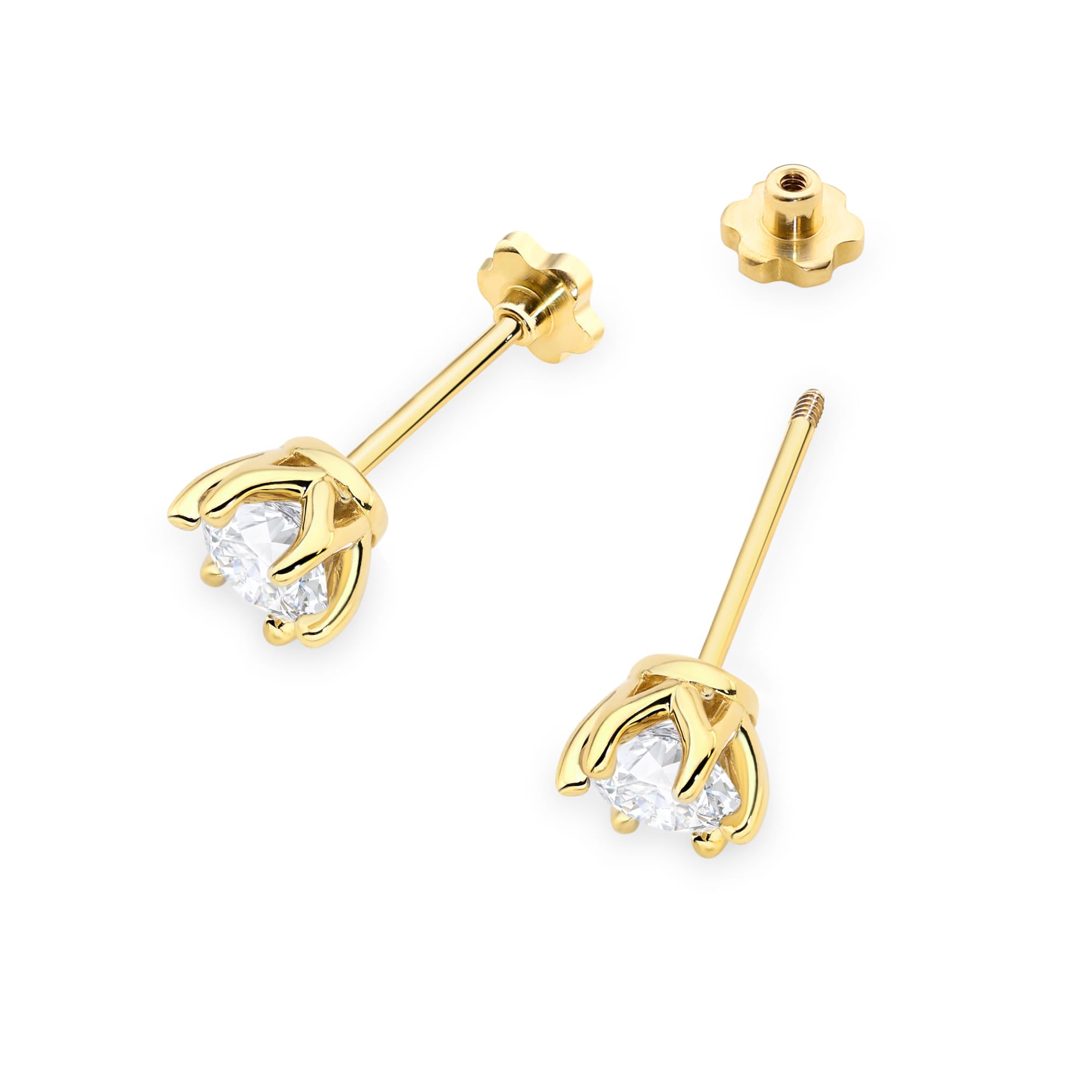 Cercei Aur 14K K0575 Diamant 2 x 0.70ct