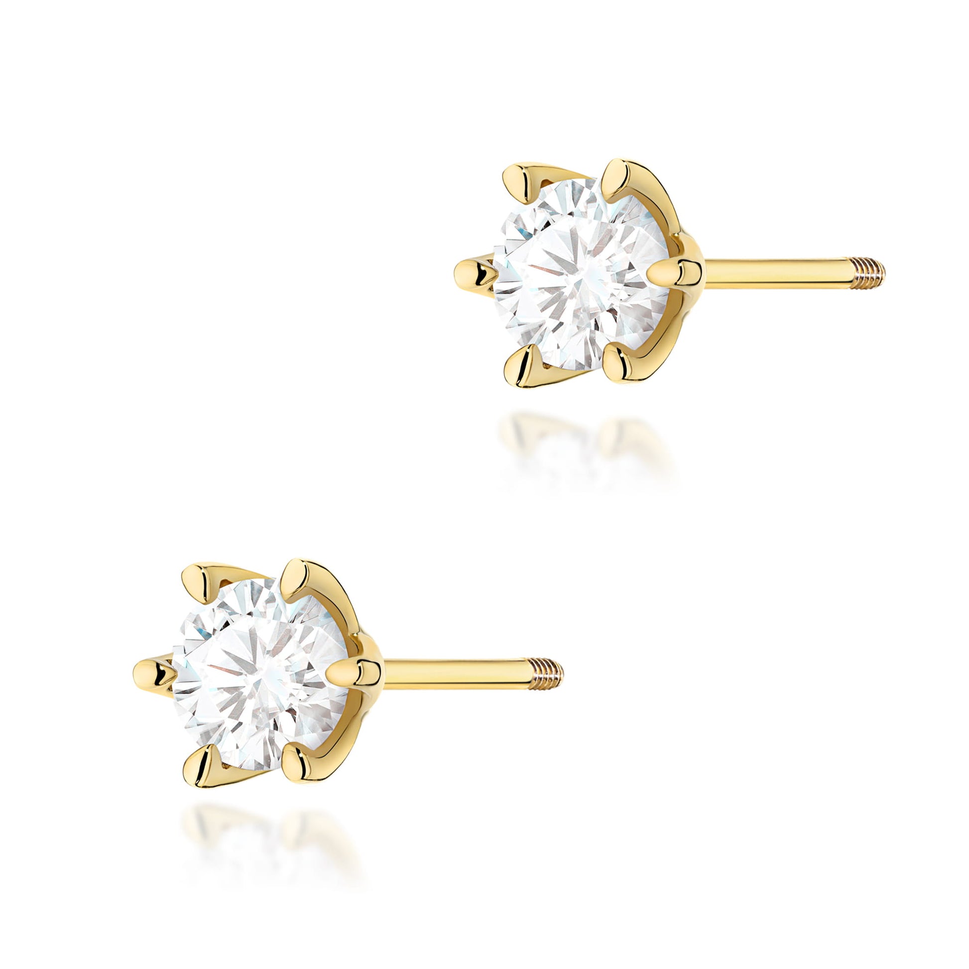 Cercei Aur 14K K0575 Diamante Cultivate 2 x 1.00ct
