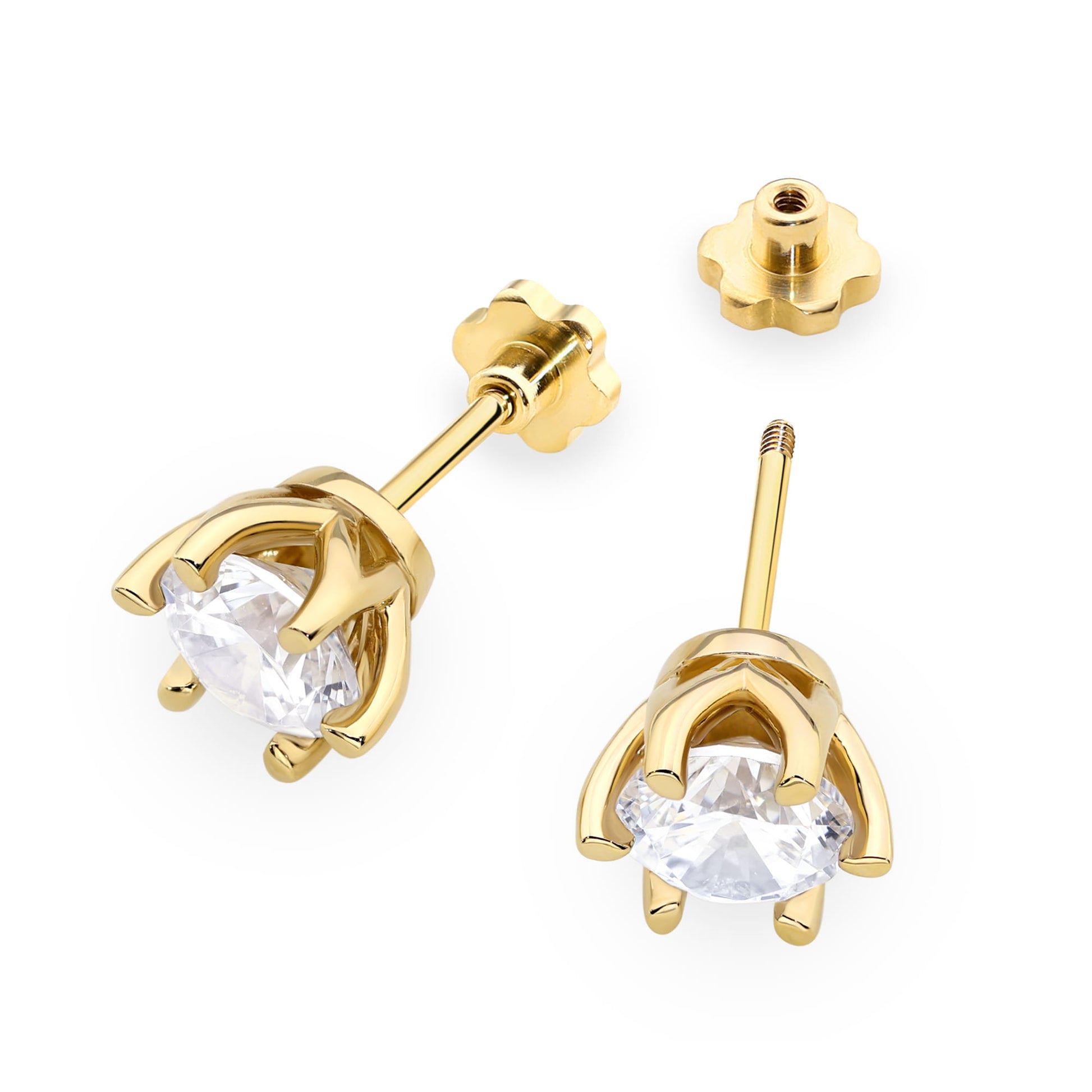 Cercei Aur 14K K0575 Diamante Cultivate 2 x 1.00ct