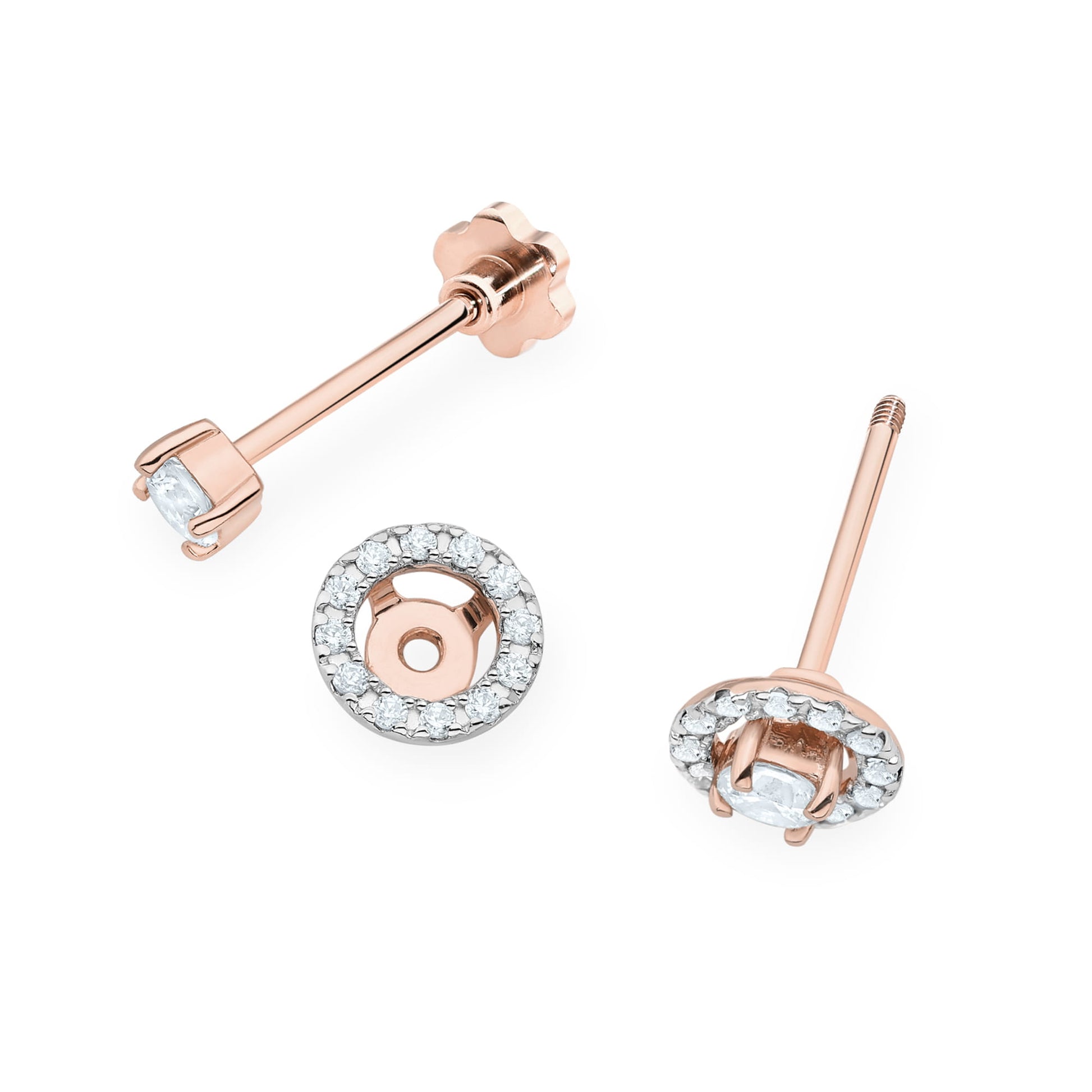Cercei Aur 14K K0576 cu Diamante Lab Grown 2 x 0.10ct