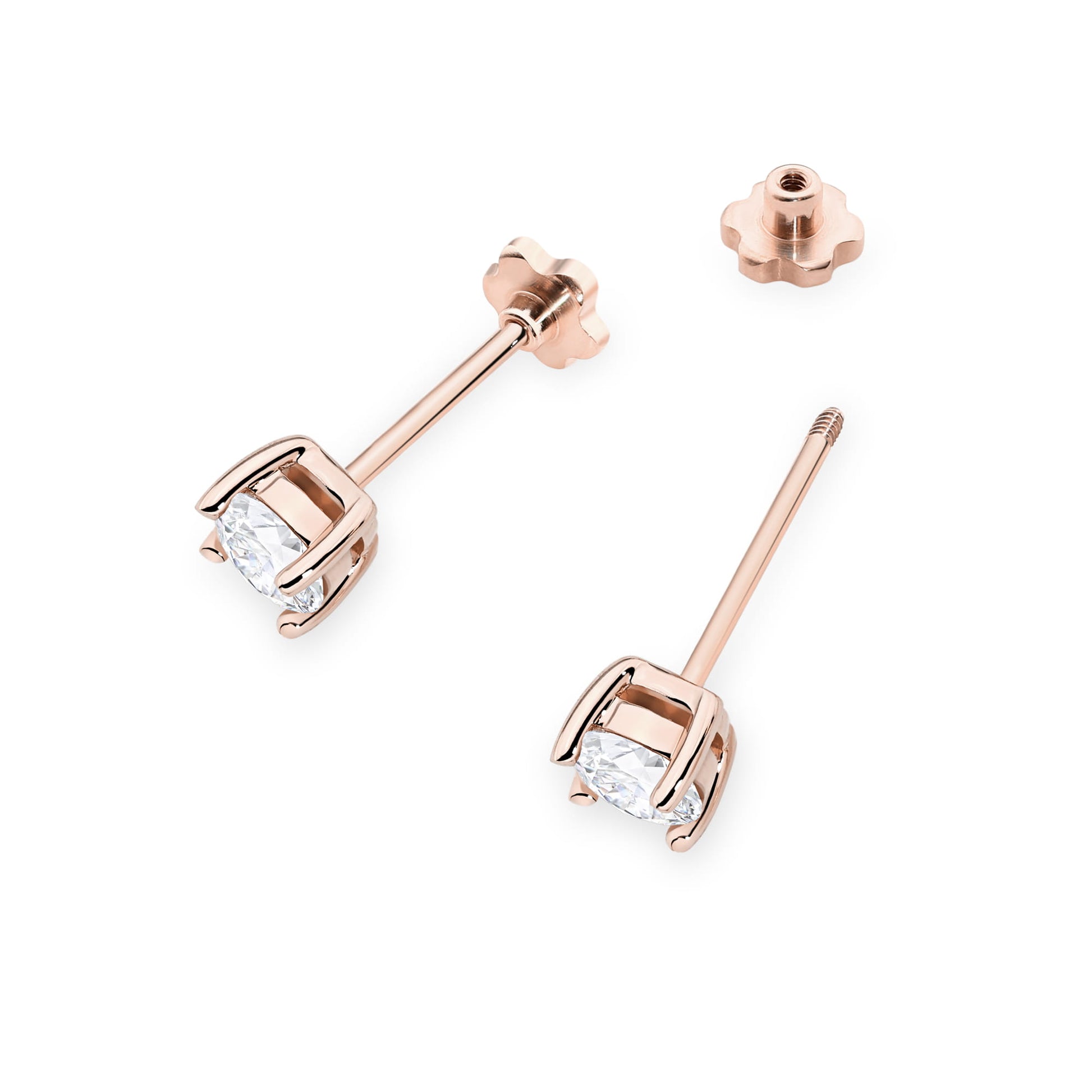 Cercei Aur 14K K0577 Diamant Lab Grown 2 x 0.50ct