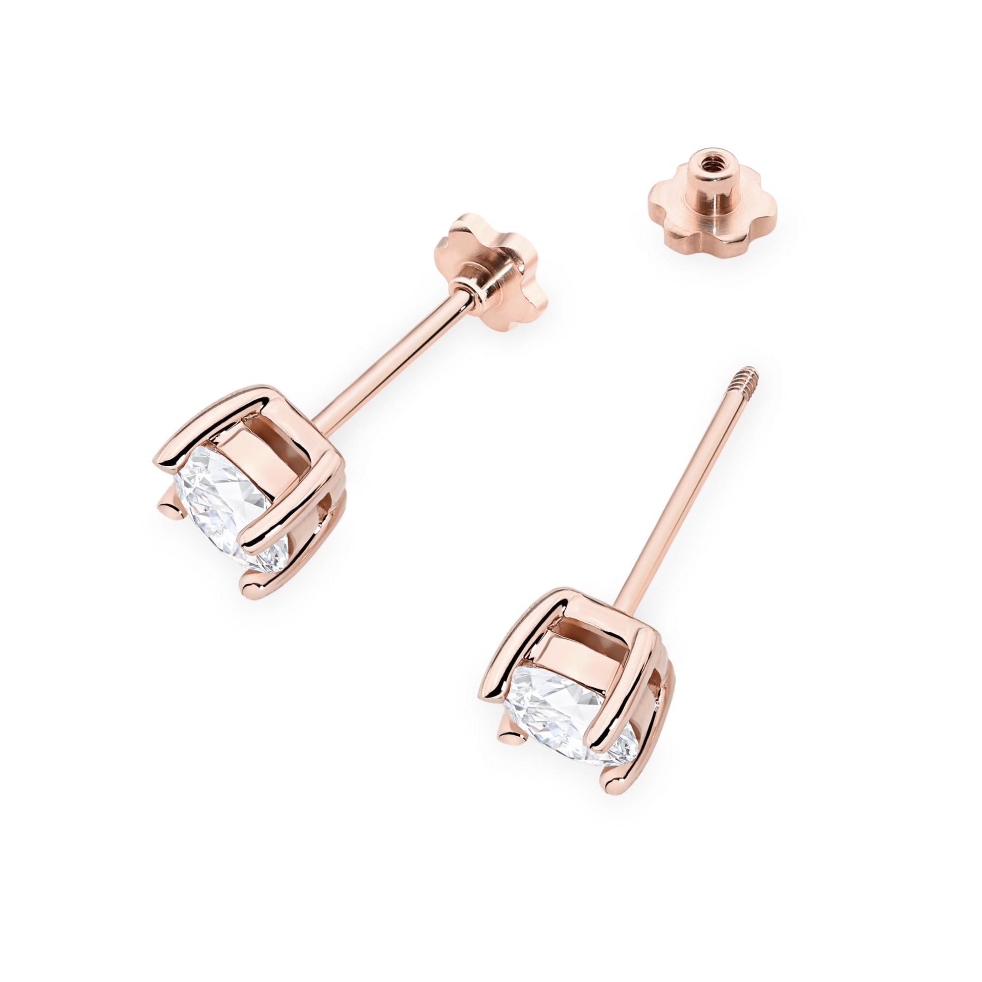 Cercei Aur 14K K0577 cu Diamante 2 x 0.70ct