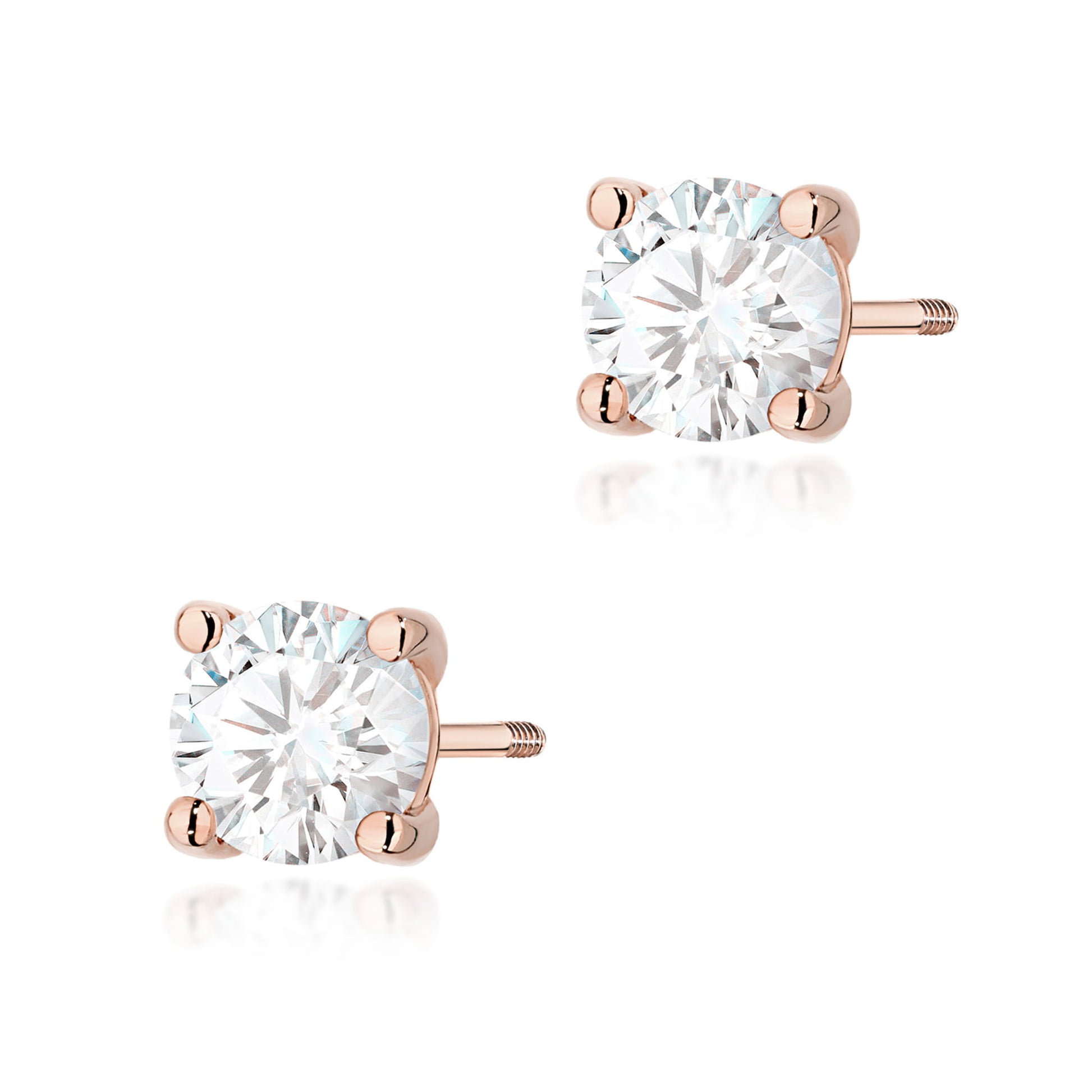 Cercei Aur 14K K0577 cu Diamante 2 x 1.00ct