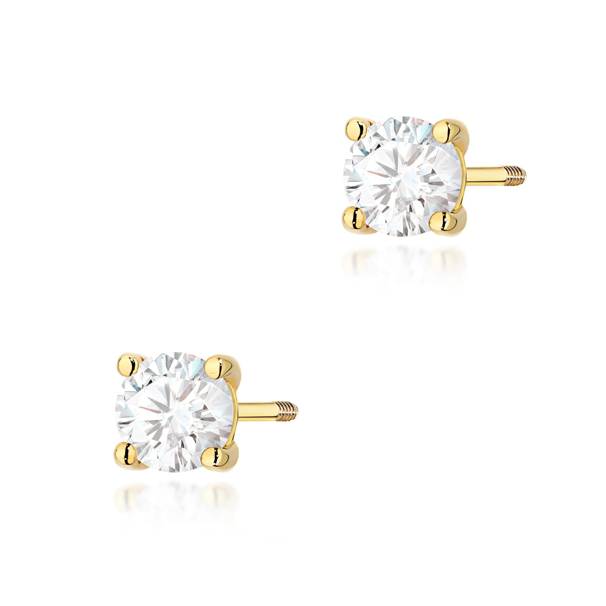 Cercei Aur 14K K0577 Diamant 2 x 0.50ct