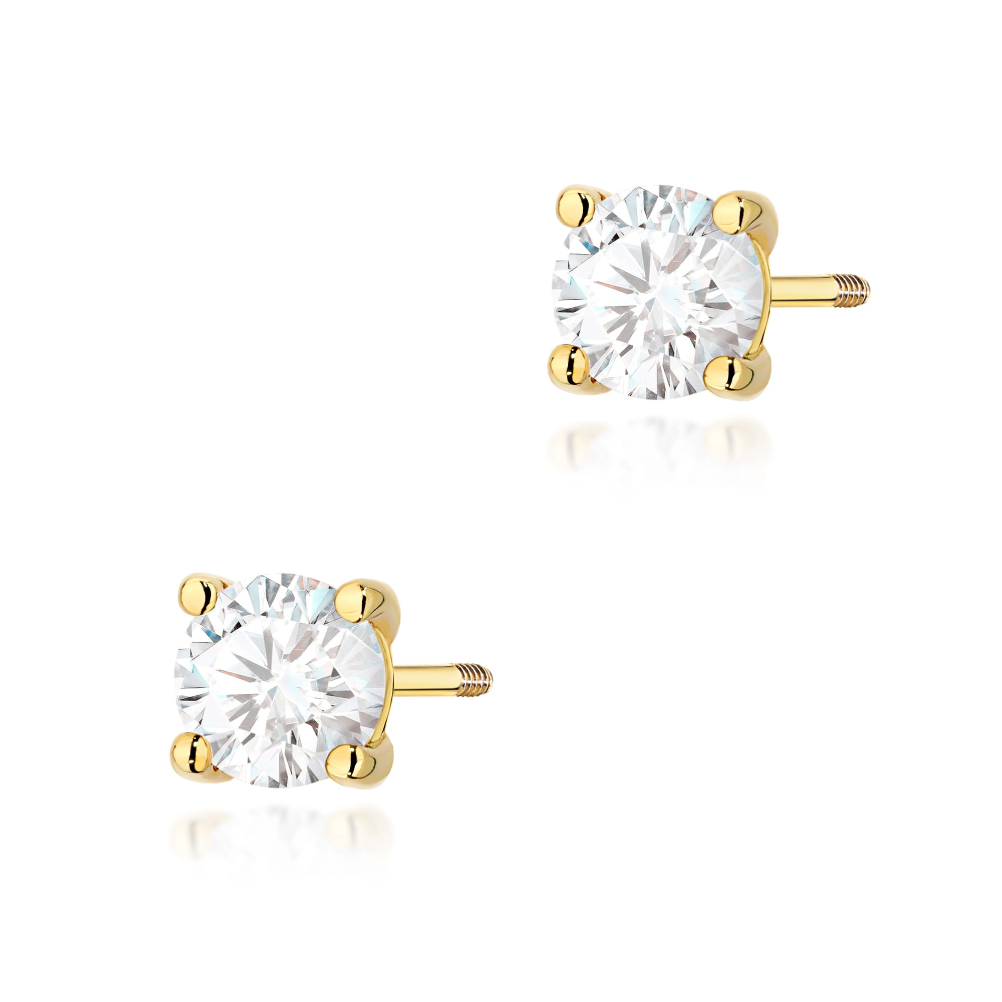 Cercei Aur 14K K0577 cu Diamante 2 x 0.70ct