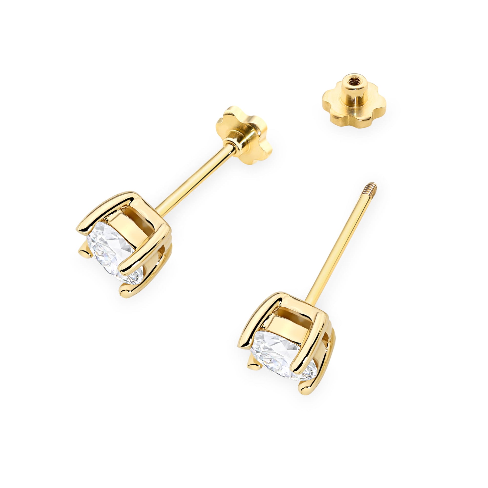Cercei Aur 14K K0577 cu Diamante 2 x 0.70ct