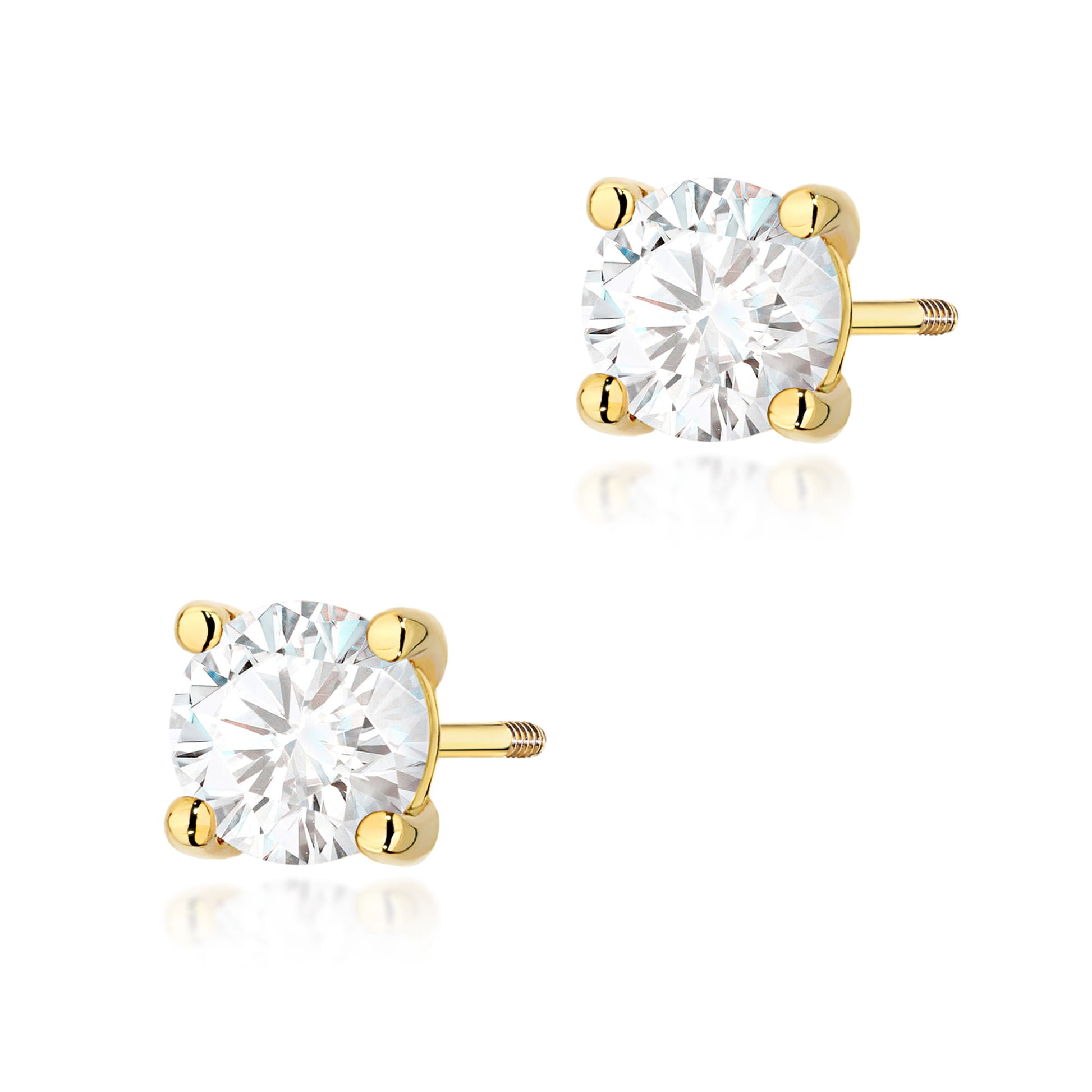 Cercei Aur 14K K0577 cu Diamante 2 x 1.00ct