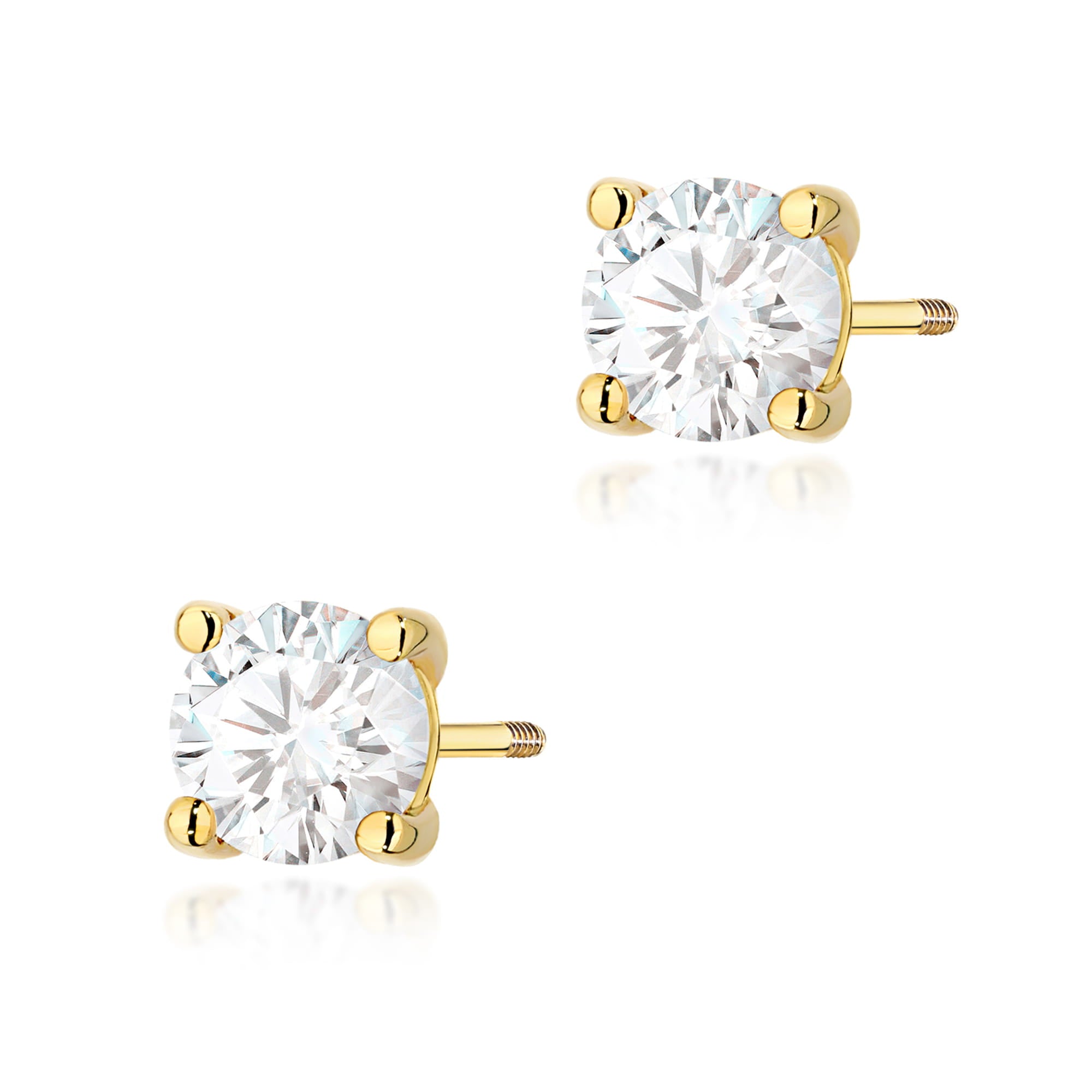 Cercei Aur 14K K0577 cu Diamante 2 x 1.00ct