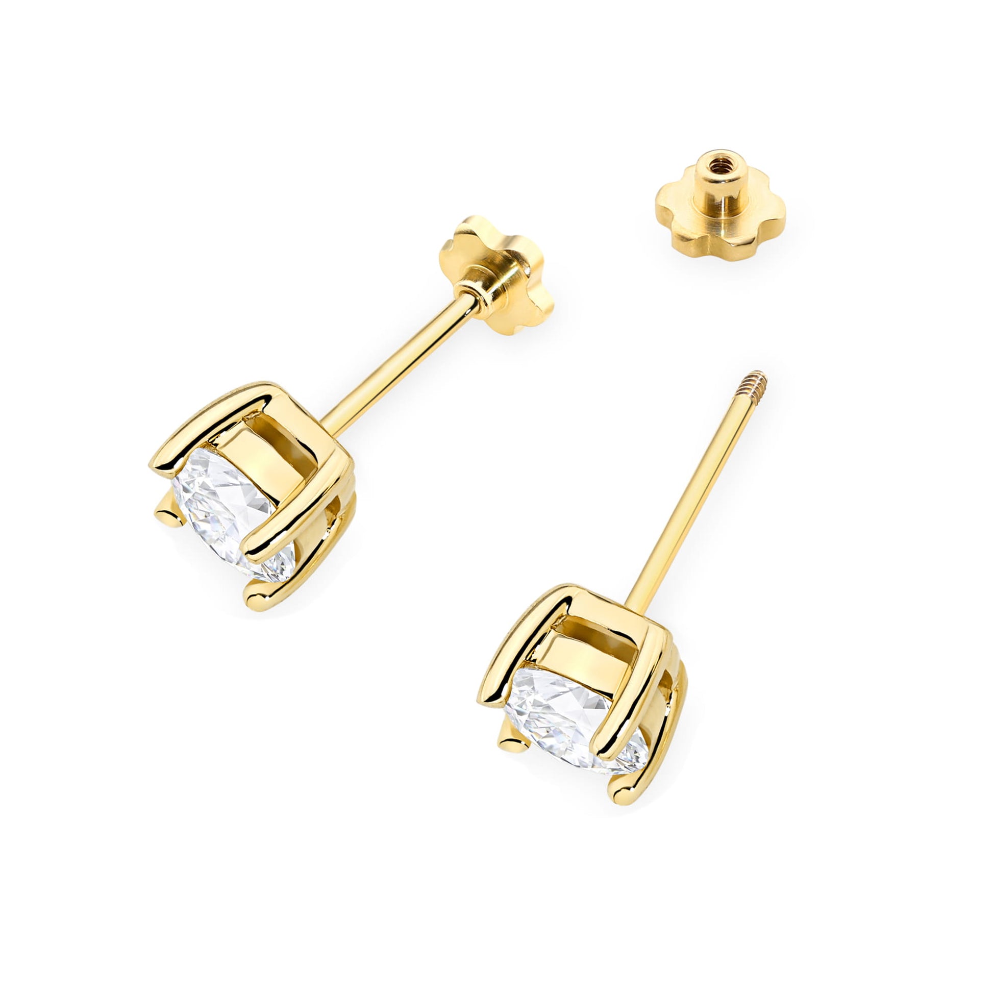 Cercei Aur 14K K0577 cu Diamante 2 x 1.00ct
